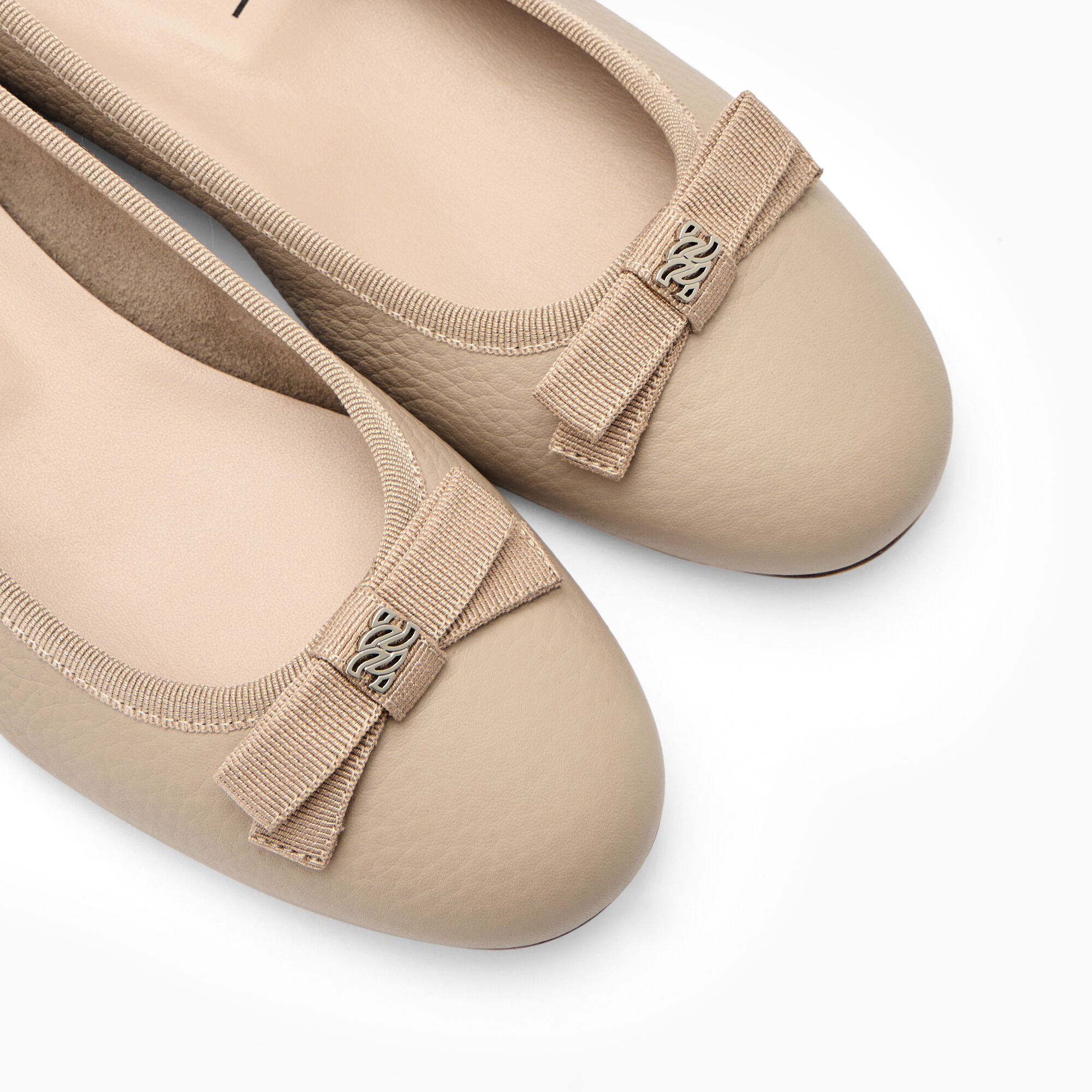 Casadei Leather Ballet Flats Simply taupe 1A285J0101C2363
