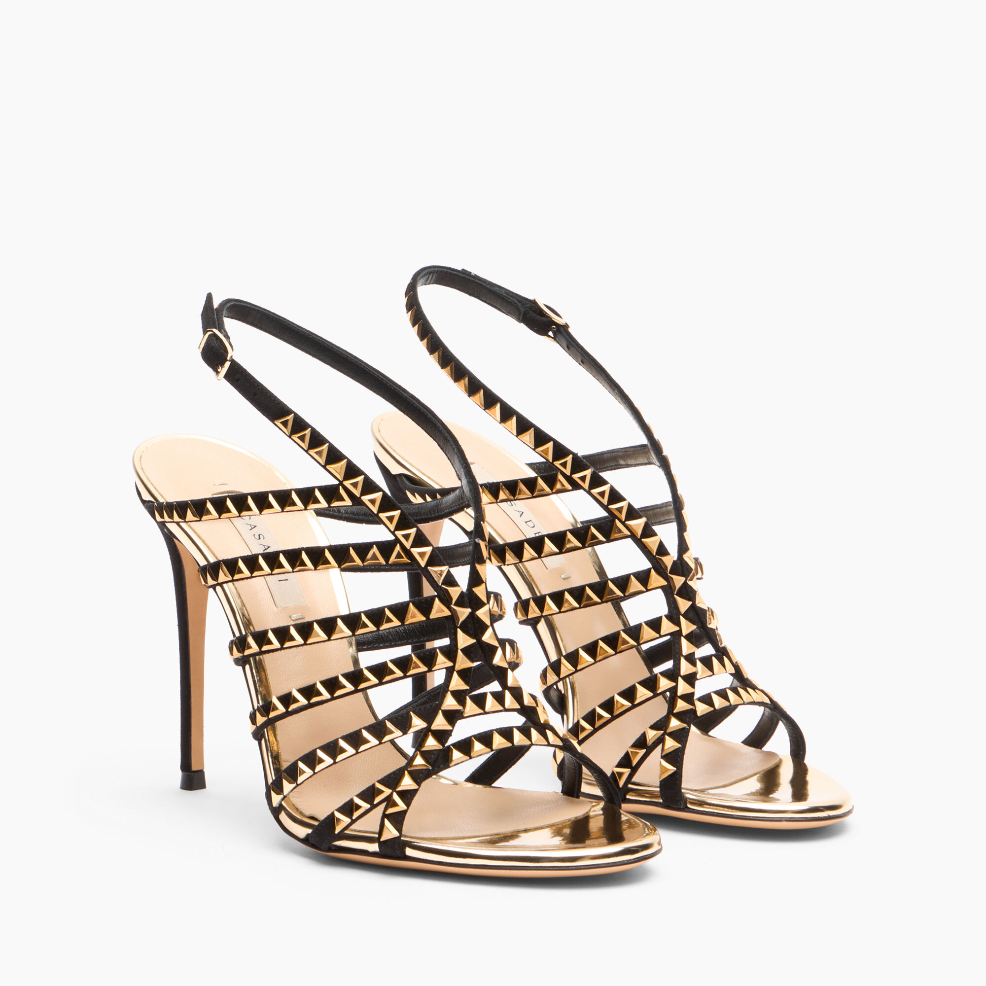 Casadei Divine Sandal Gold Black 1L407A1001C2903