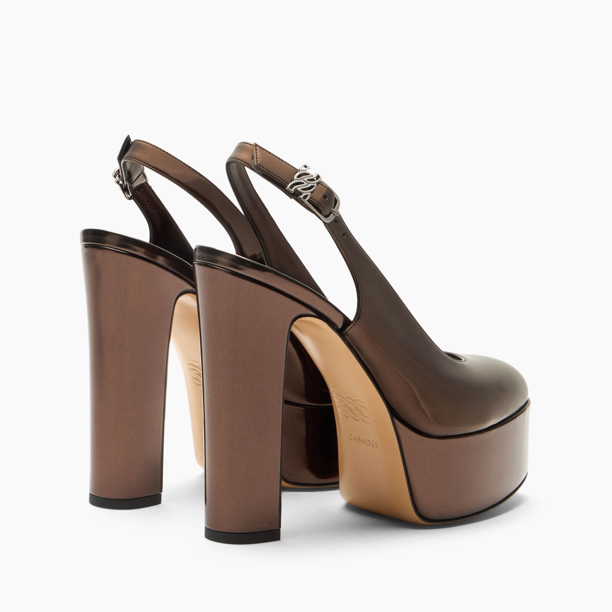 Casadei Patty Platform Interstellar Sandal Carob 1G659A1301INTER Casadei Patty Platform Interstellar Sandal Carob 1G659A1301INTER