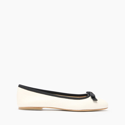 Casadei Leather Ballet Flats Off white 1A285J0101C2363