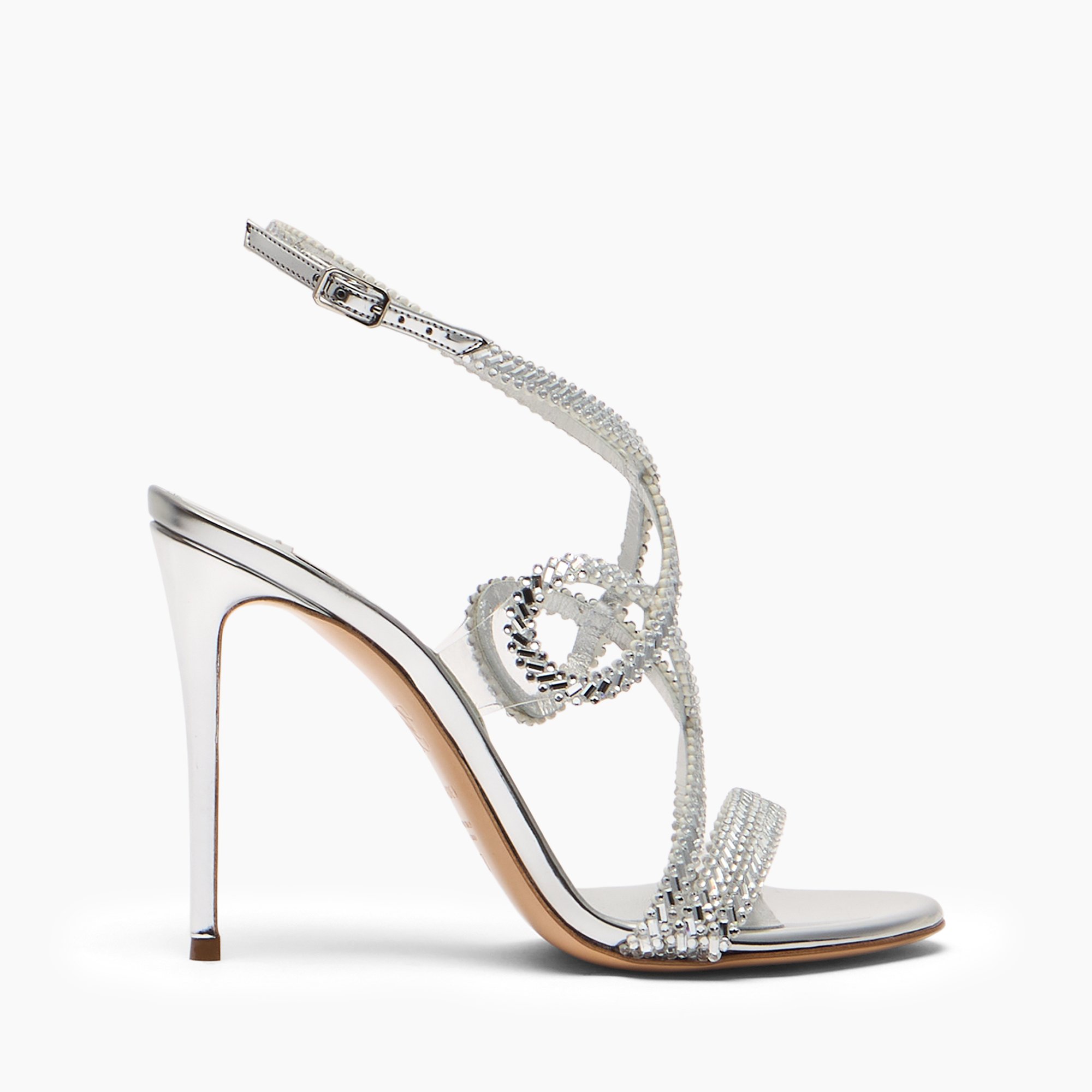 Casadei Josephine Julia Sandal - Woman Sandals Silver. Silver 41 In White