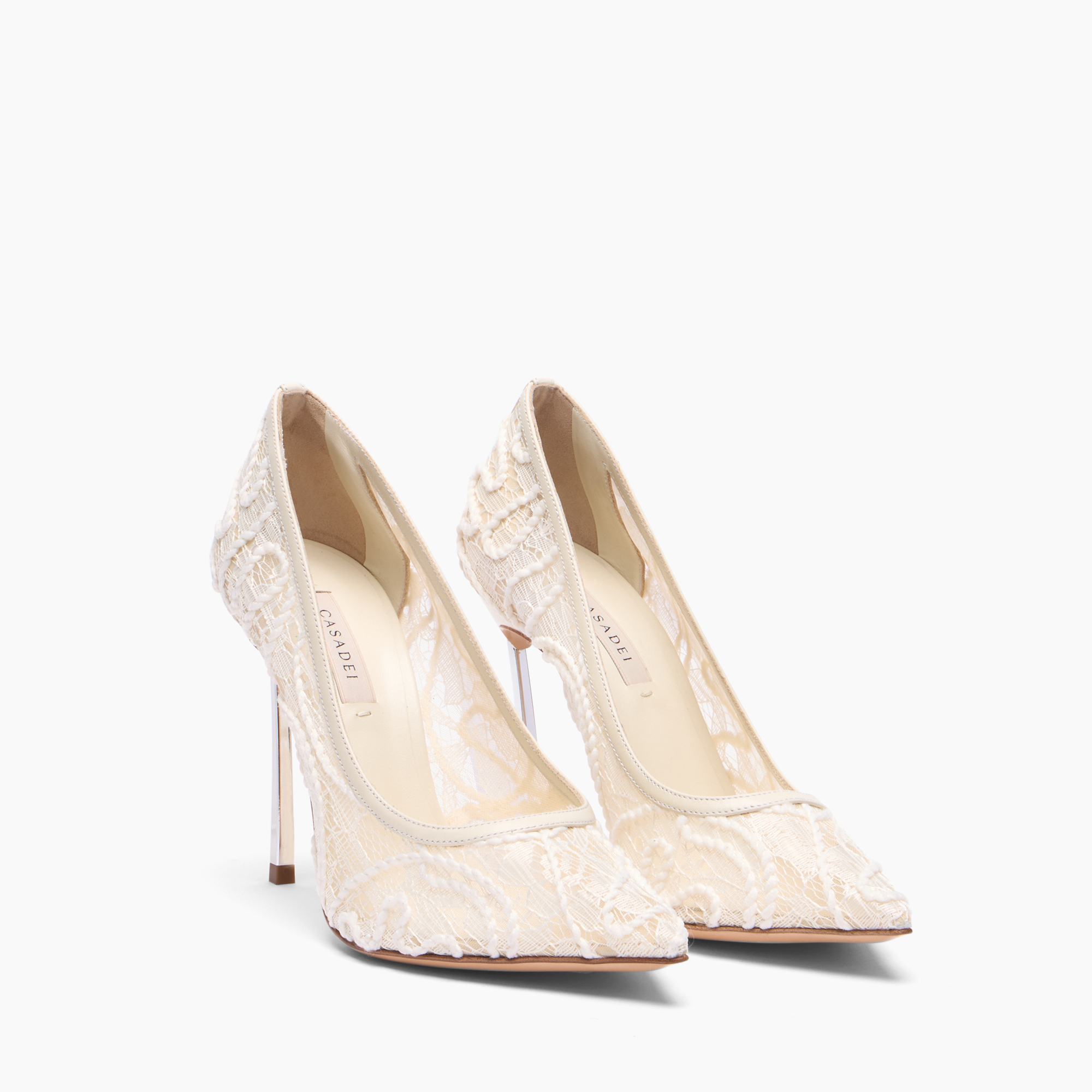  Casadei Blade Chantilly Pump - Frau Pumps Und Slingback Milk 37.5 