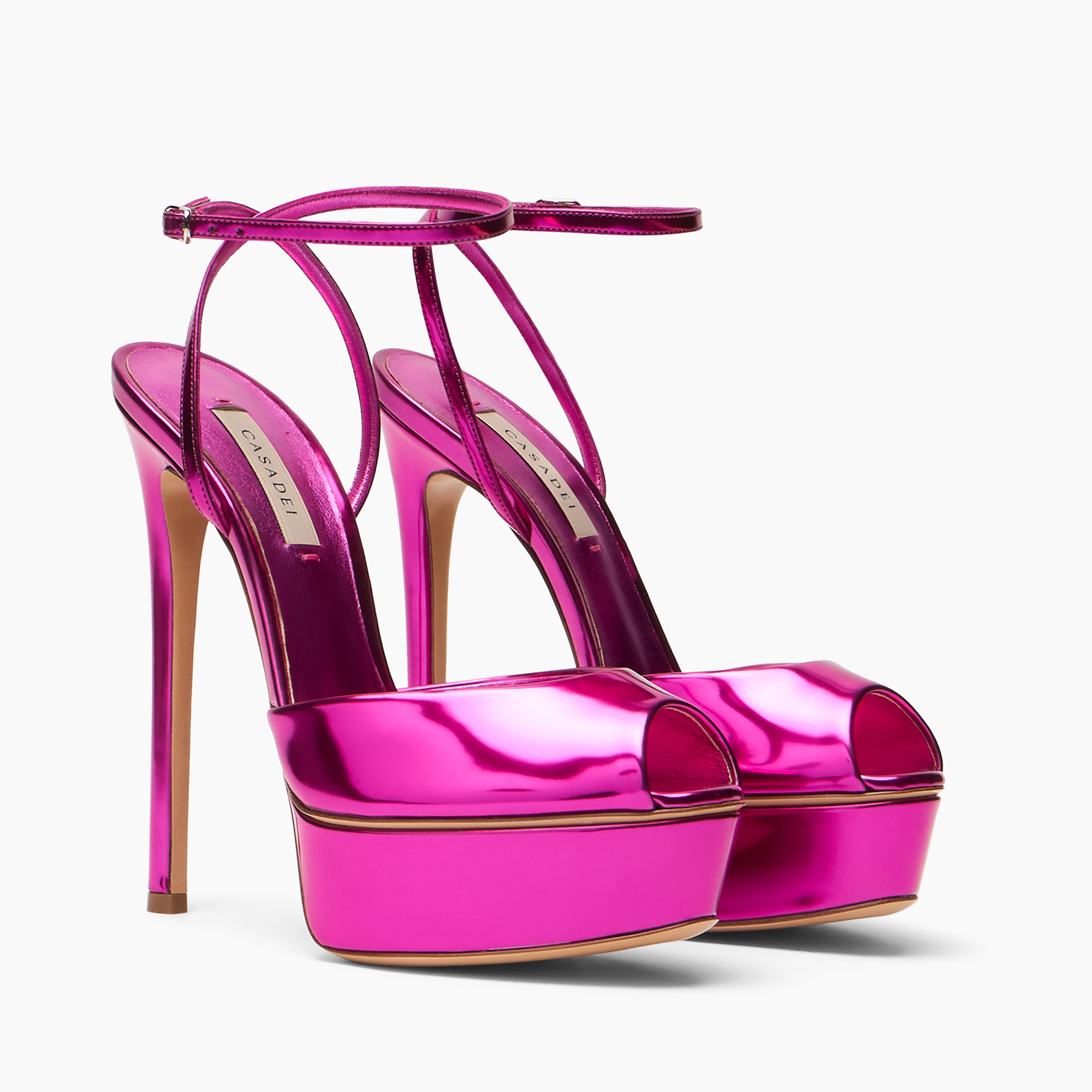  Casadei Flora Platform Interstellar Sandale - Frau Plateauschuhe Magenta 36 