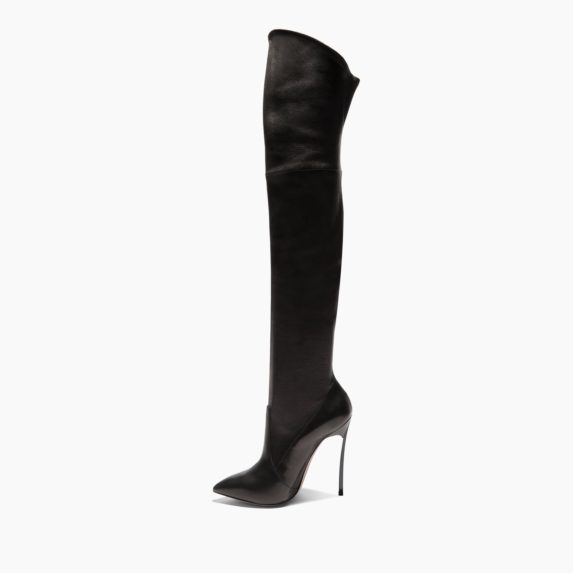  Casadei Blade Leder - Frau Overknee-stiefel Schwarz 40 