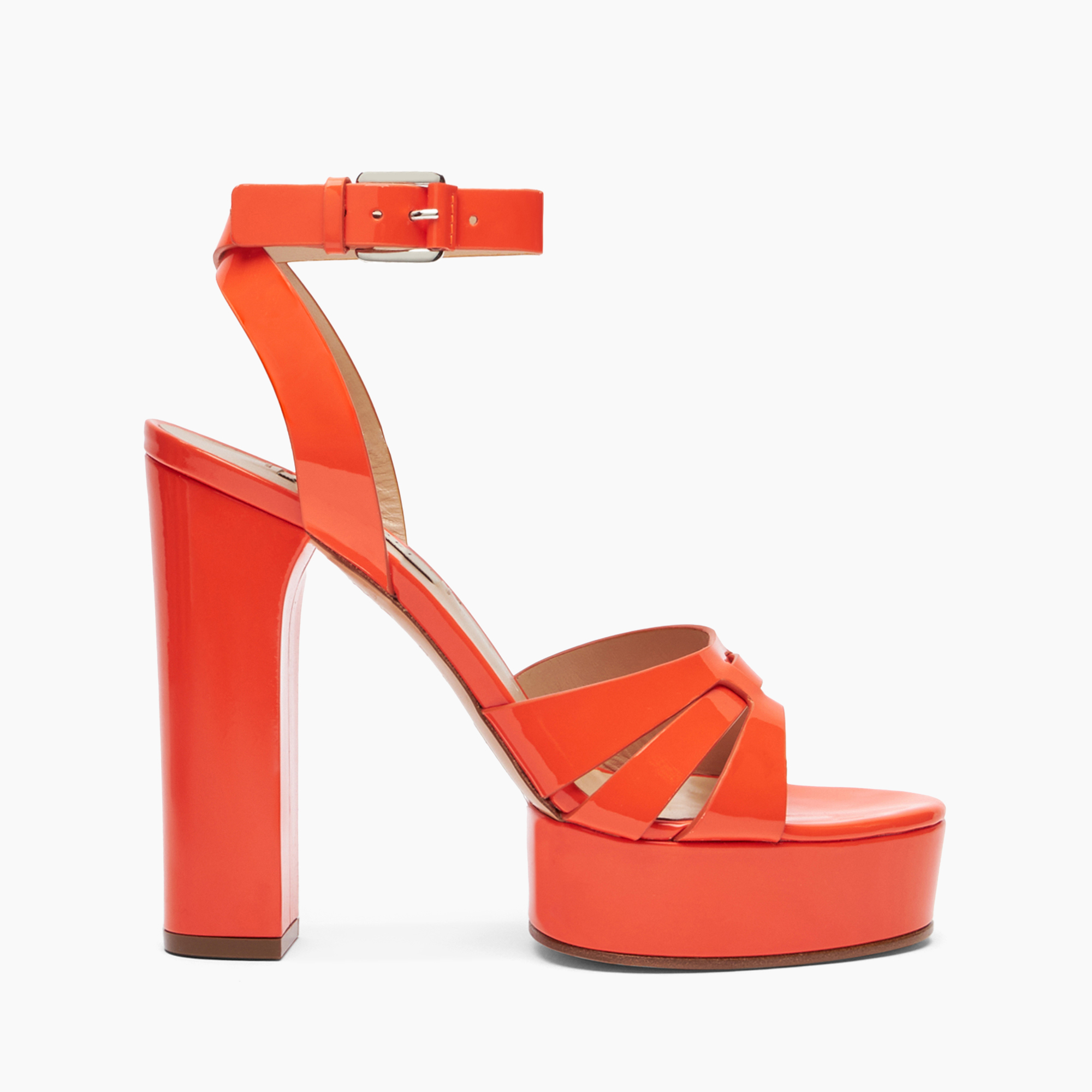 Casadei Betty 130mm Patent Leather Sandals In Tulip