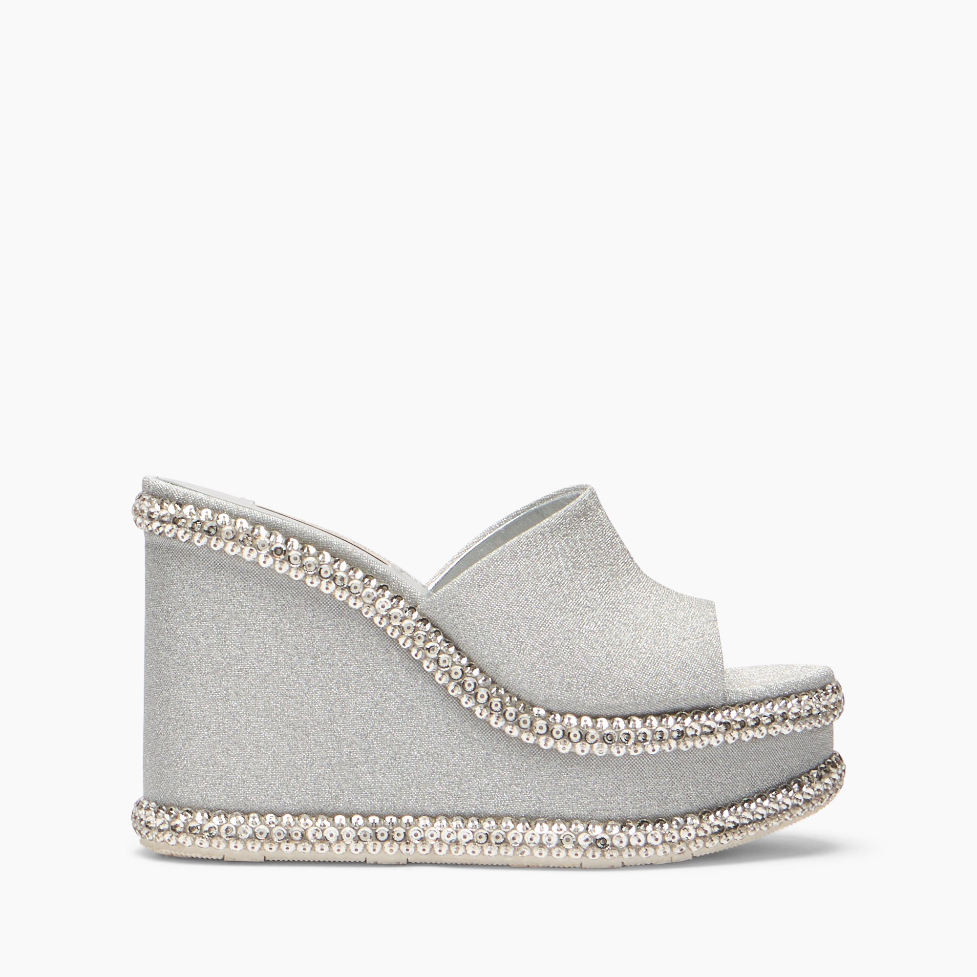Casadei Sirio Wedge - Woman Wedges And Slides Silver In Gray