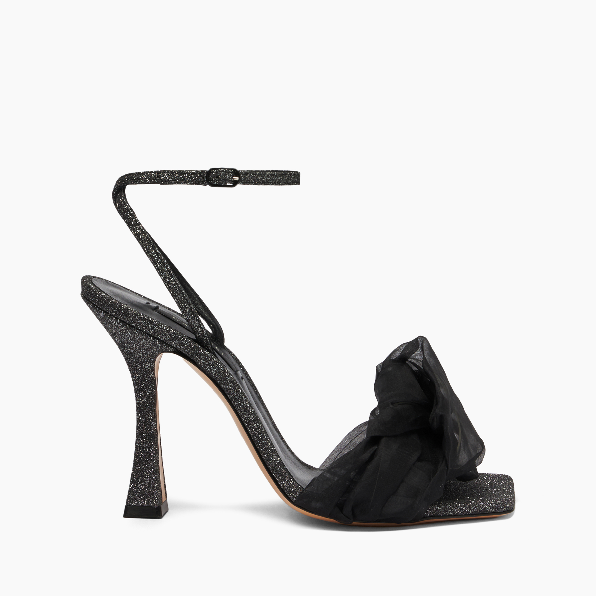 Casadei Geraldine Helen 100mm Sandals In Black And Black Infinity