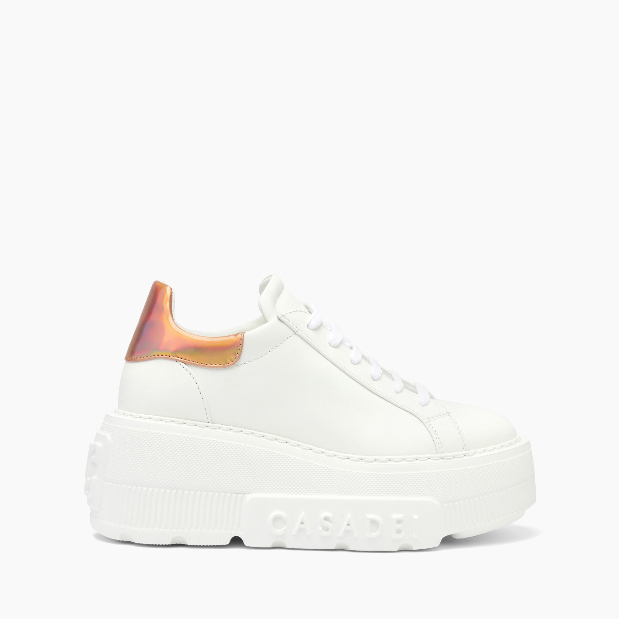 Nexus Flash Sneakers in White and Rose Gold for Women Casadei®