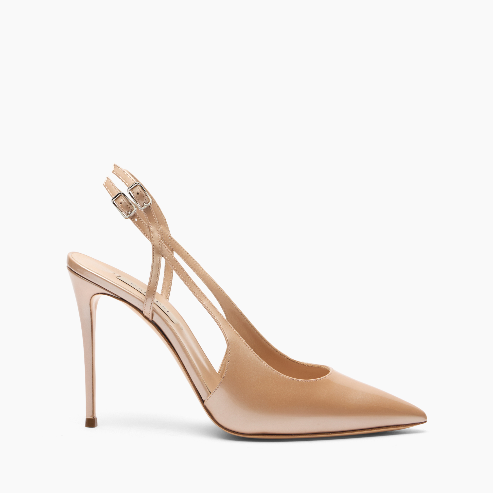 Casadei Julia Samurai Double Belts Slingback - Woman Pumps And Slingback Sand 37.5 In Neutral