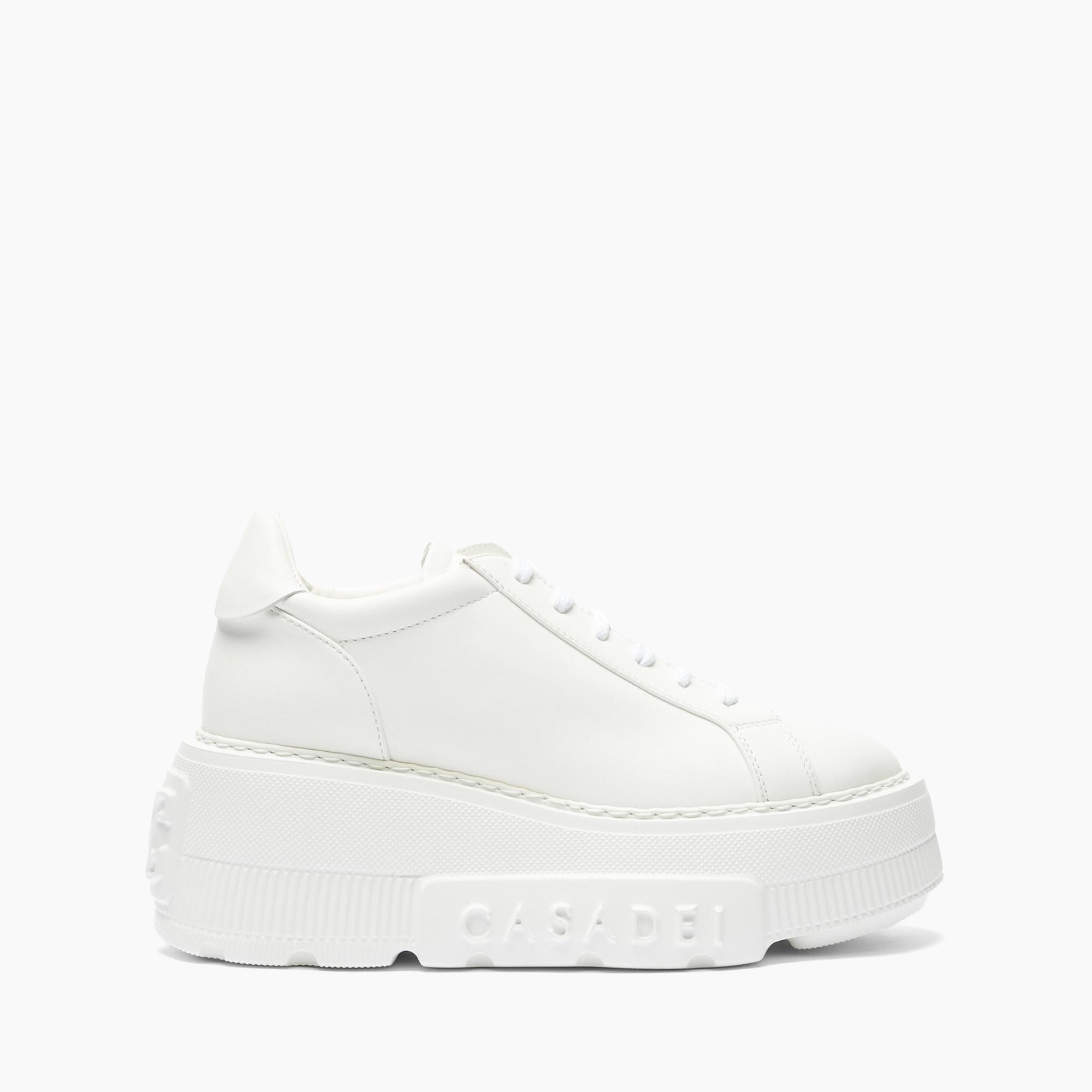 Casadei White Nexus Leather Sneakers - Woman Sneakers 41