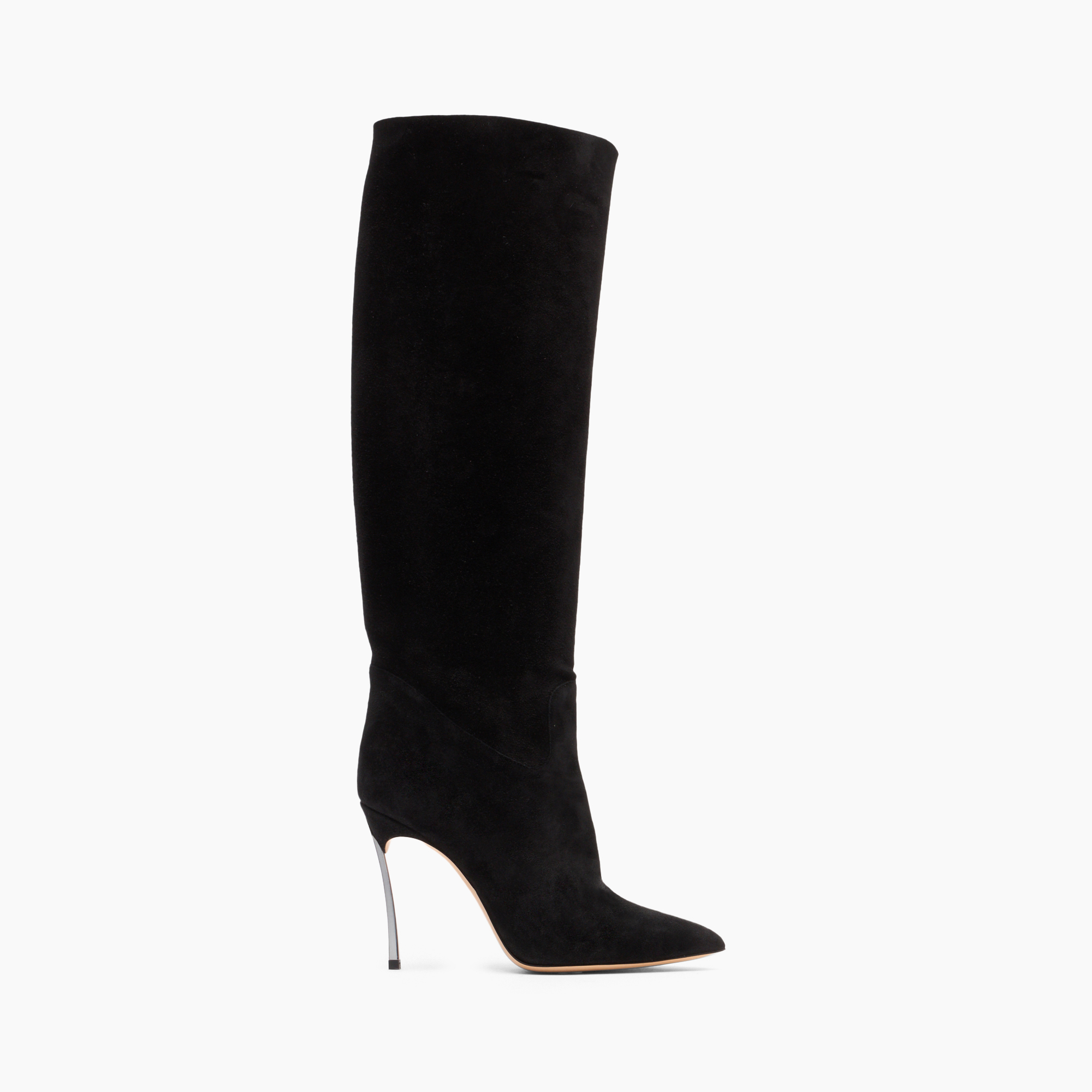 Casadei Black Blade Suede High Boot - Woman High Boots 37