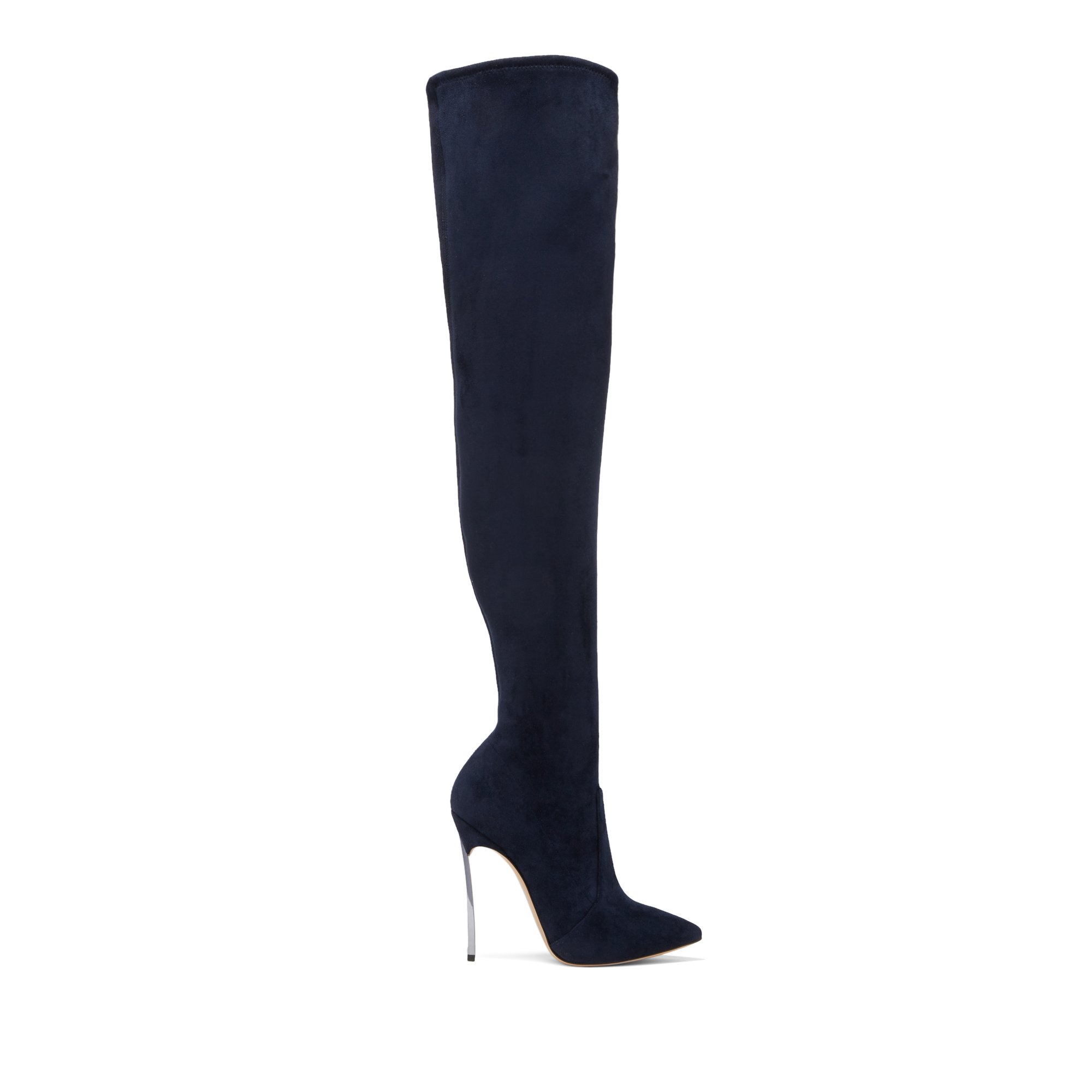 Shop Casadei Blade - Woman Over The Knee Boots Prussian 39