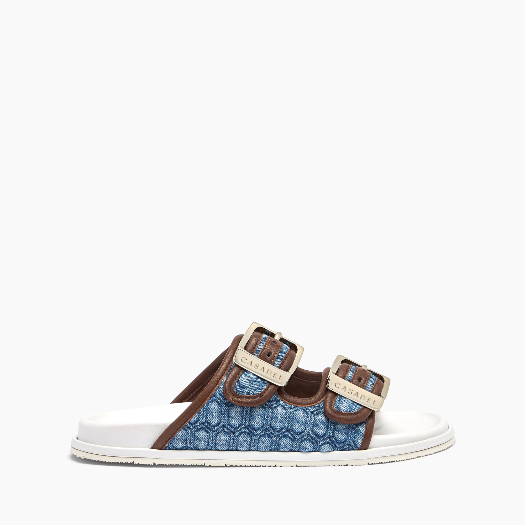 Casadei Birky Denim Flat - Woman Flats And Loafers Denim And Saddle 37