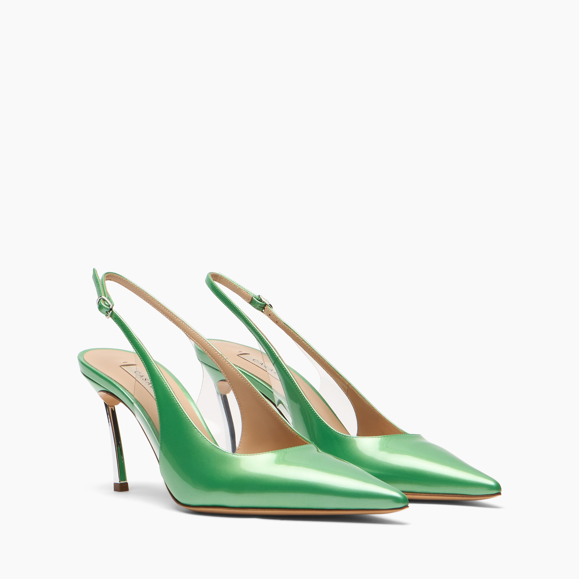  Casadei Superblade Samurai Slingback - Frau Pumps Und Slingback Emerald 37.5 