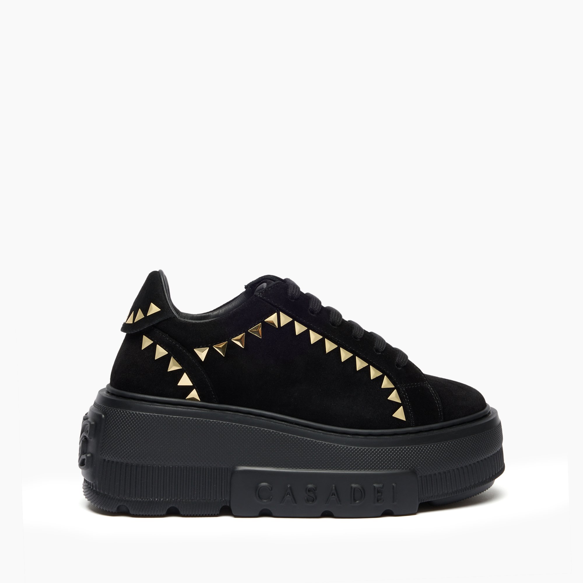 Casadei Nexus Divine Sneaker - Woman Sneakers Gold Black 37 In Black