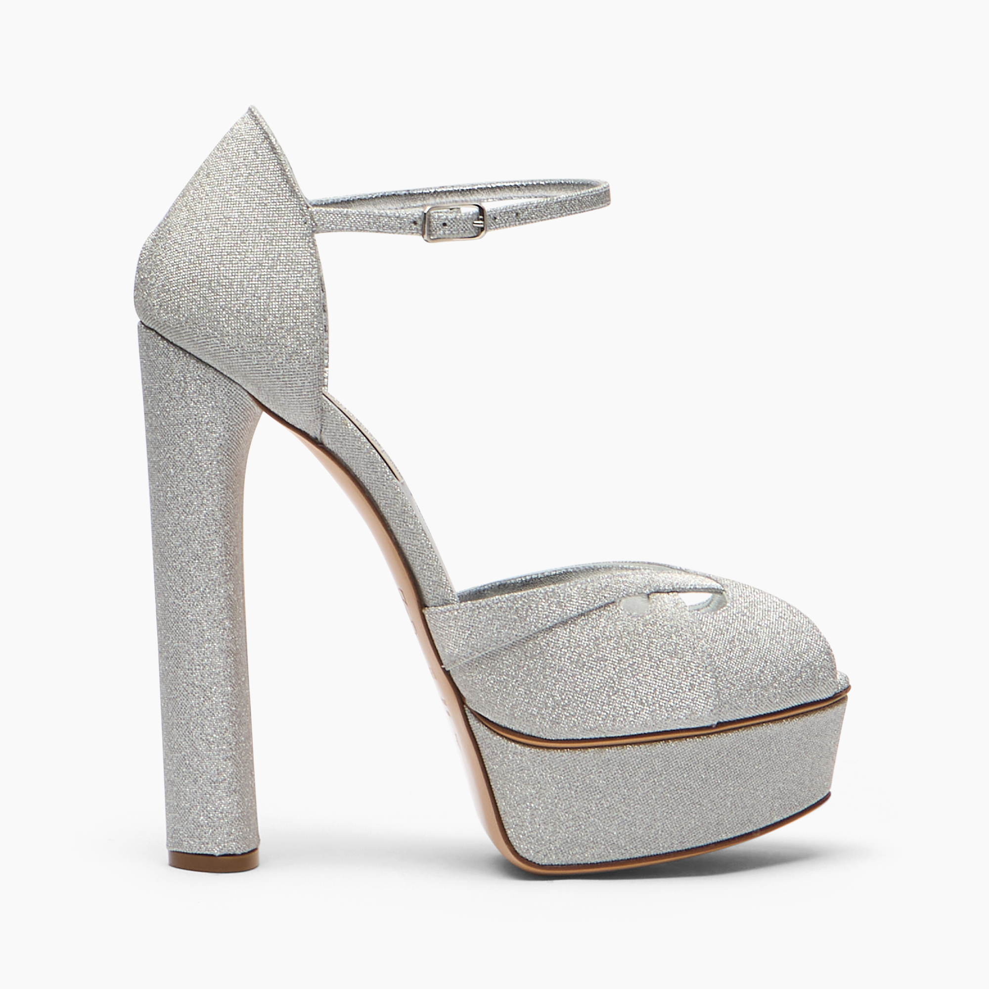 Casadei Flora Solar Eclipse Platform Sandals In Gray