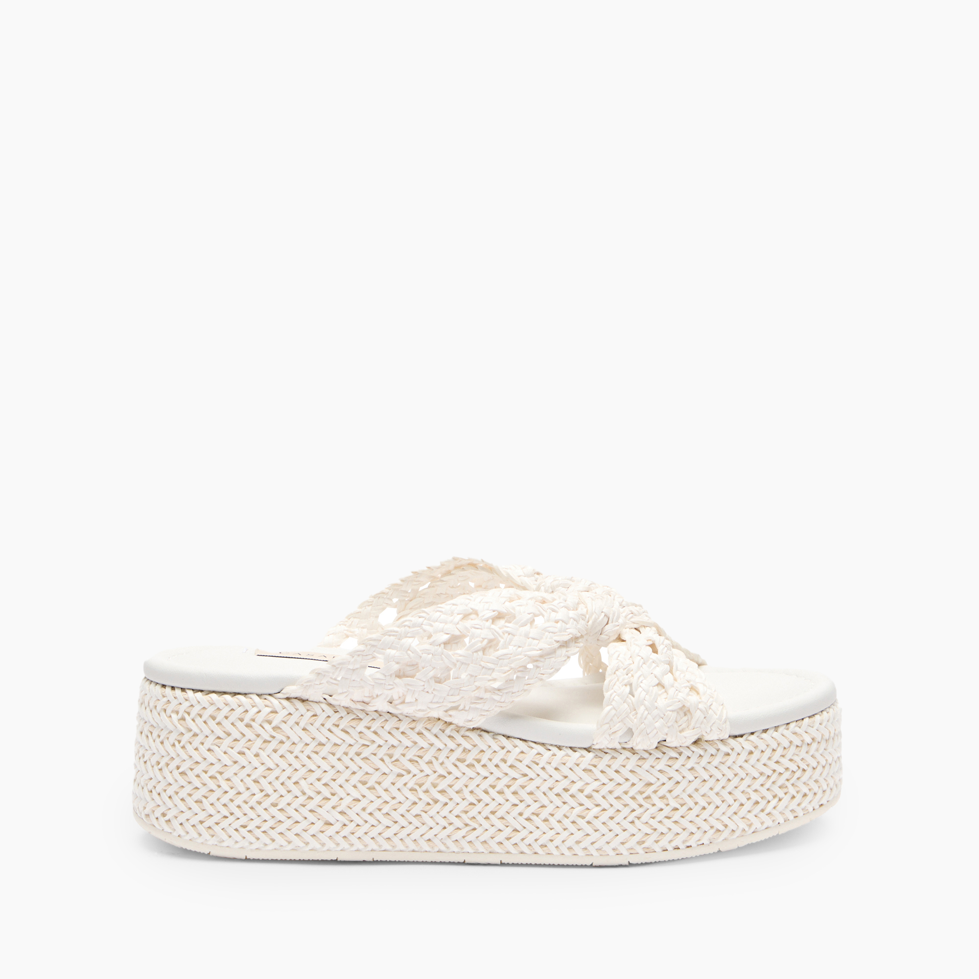 Casadei New Zeppa Damier - Woman Wedges And Slides White 35.5 In White