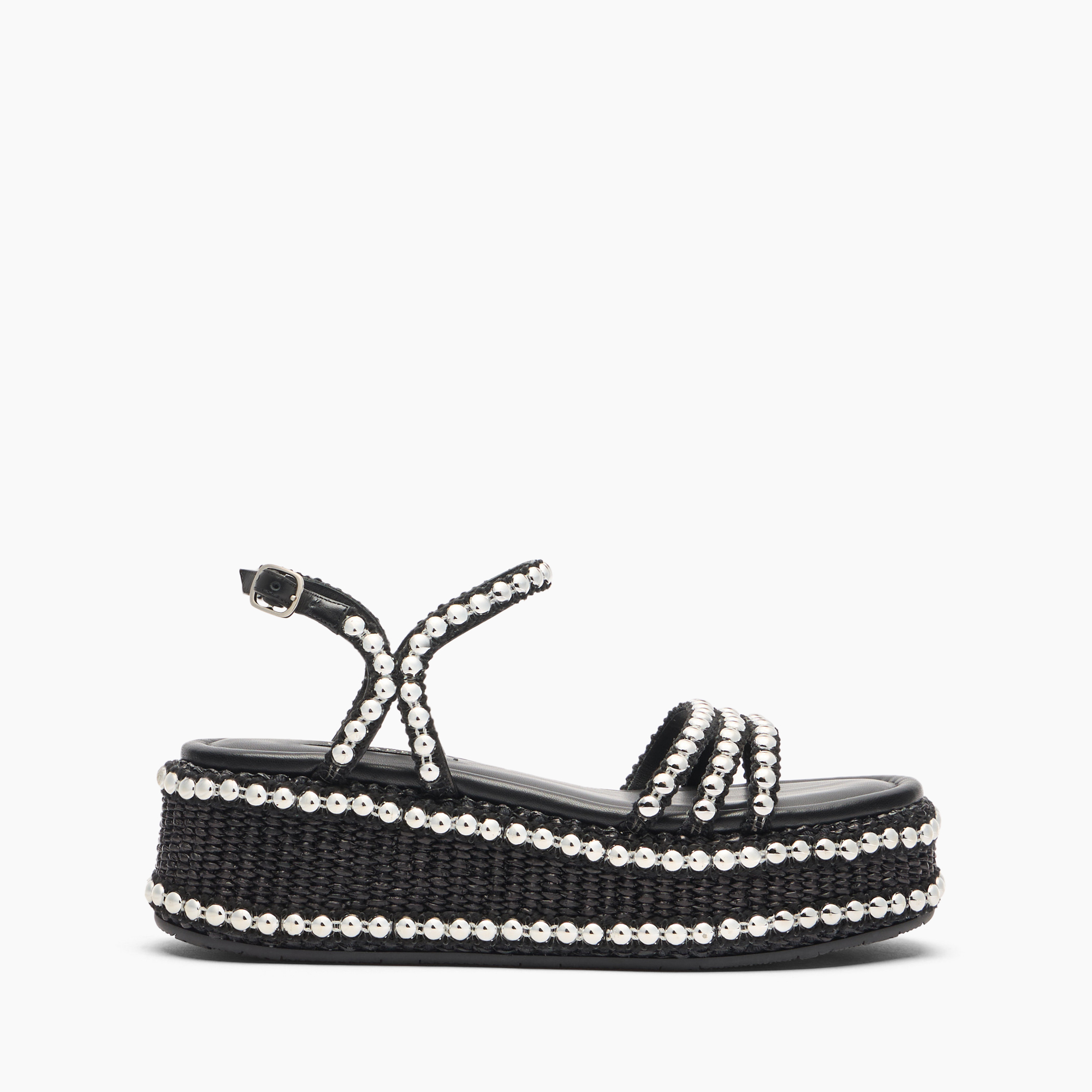 Casadei New Zeppa Studsway - Woman Wedges And Slides Black 38.5 In Black