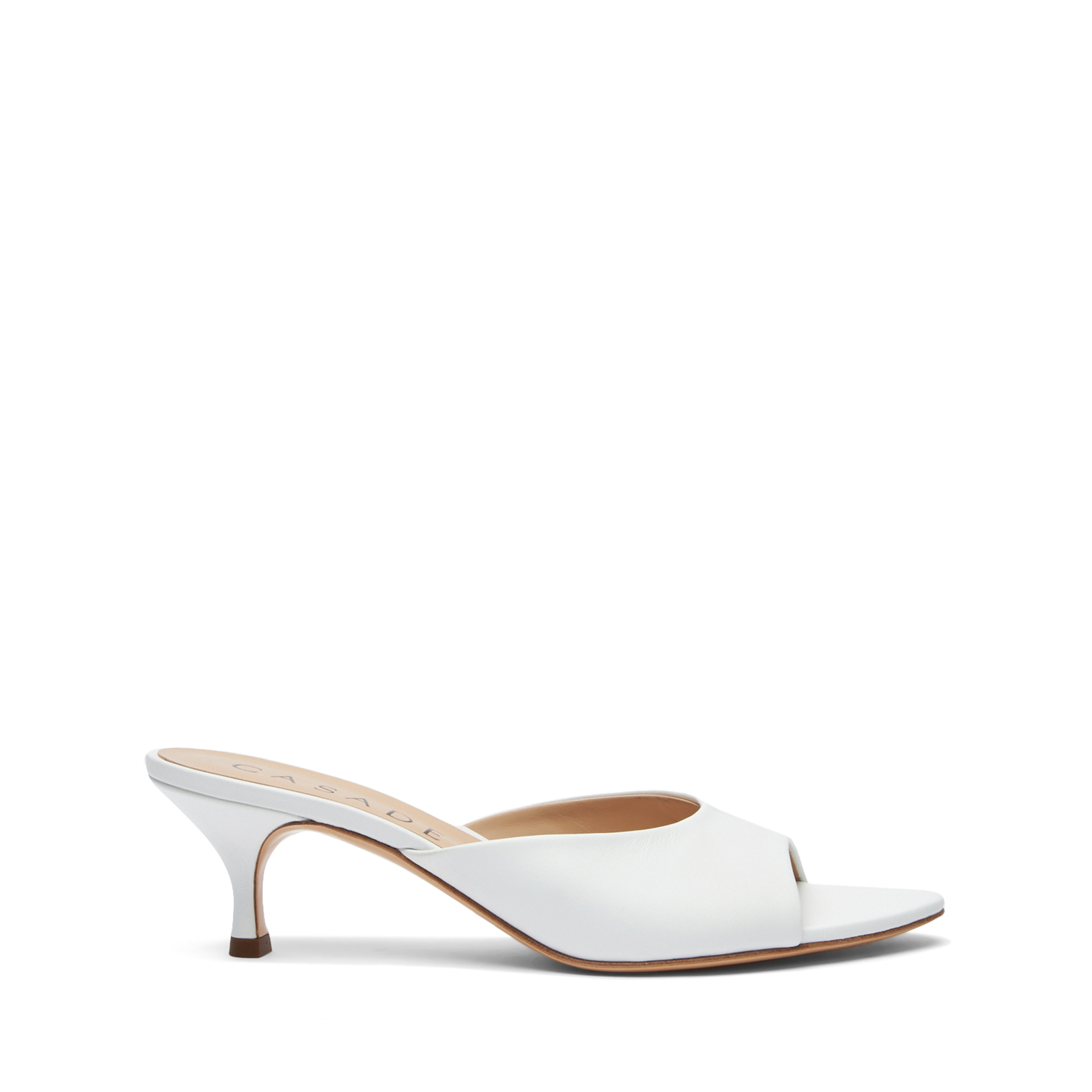 Casadei Scarlet 50mm Mules In White