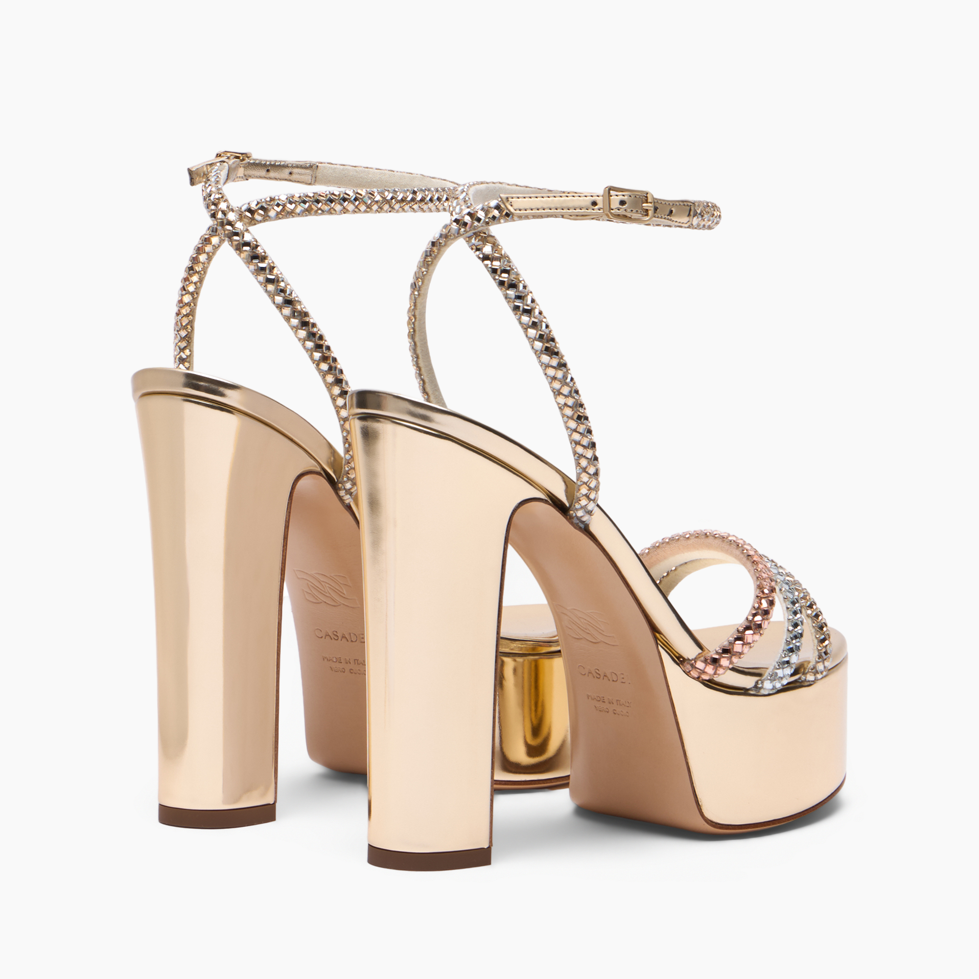 Casadei Patty Platform Andromeda Sandale - Frau Plateauschuhe Platinum 35.5 