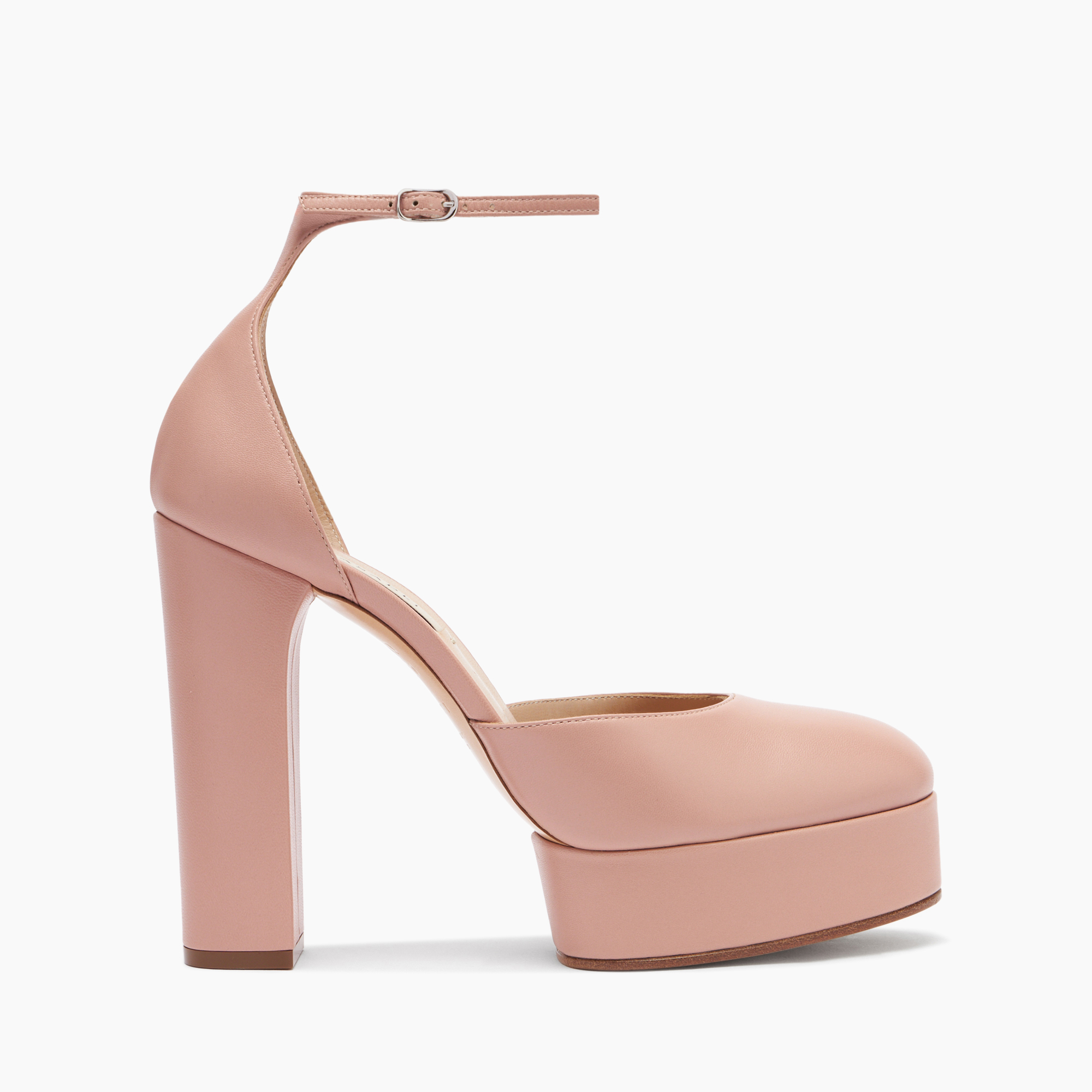 Casadei Betty Slingback Leather - Woman Platforms Rosé 38