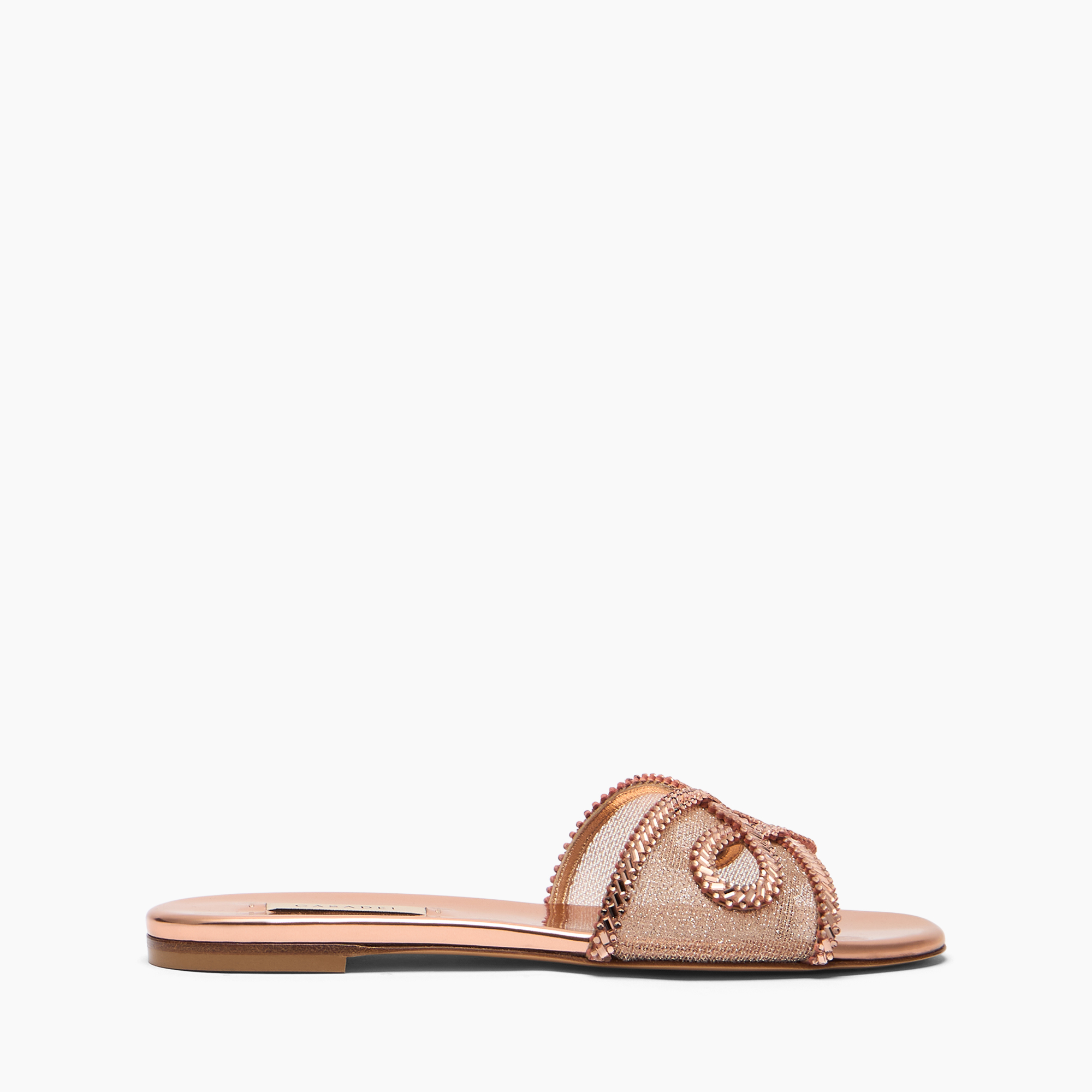 Josephine Slide Sandal in Blush, rose gold for Women | Casadei®