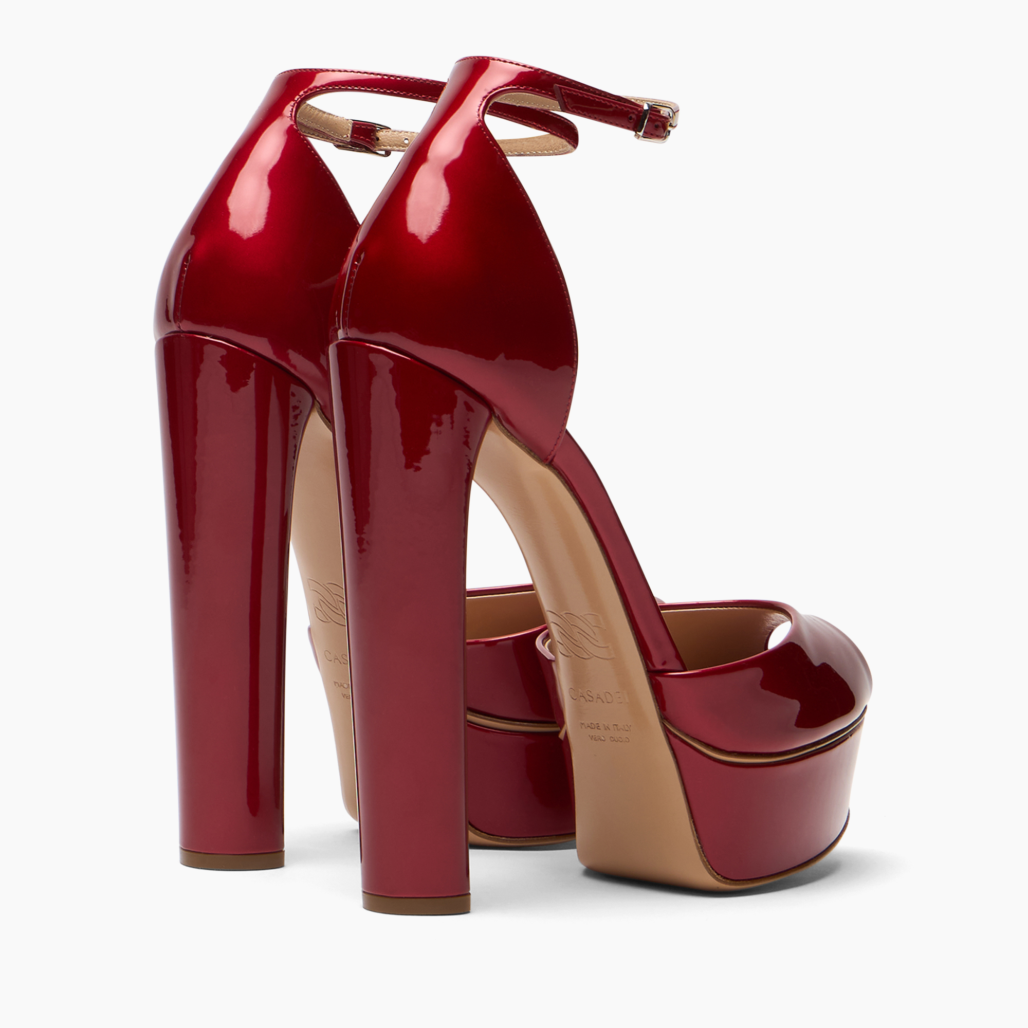  Casadei Flora Platform Samurai Sandale - Frau Plateauschuhe Ultrared 38.5 