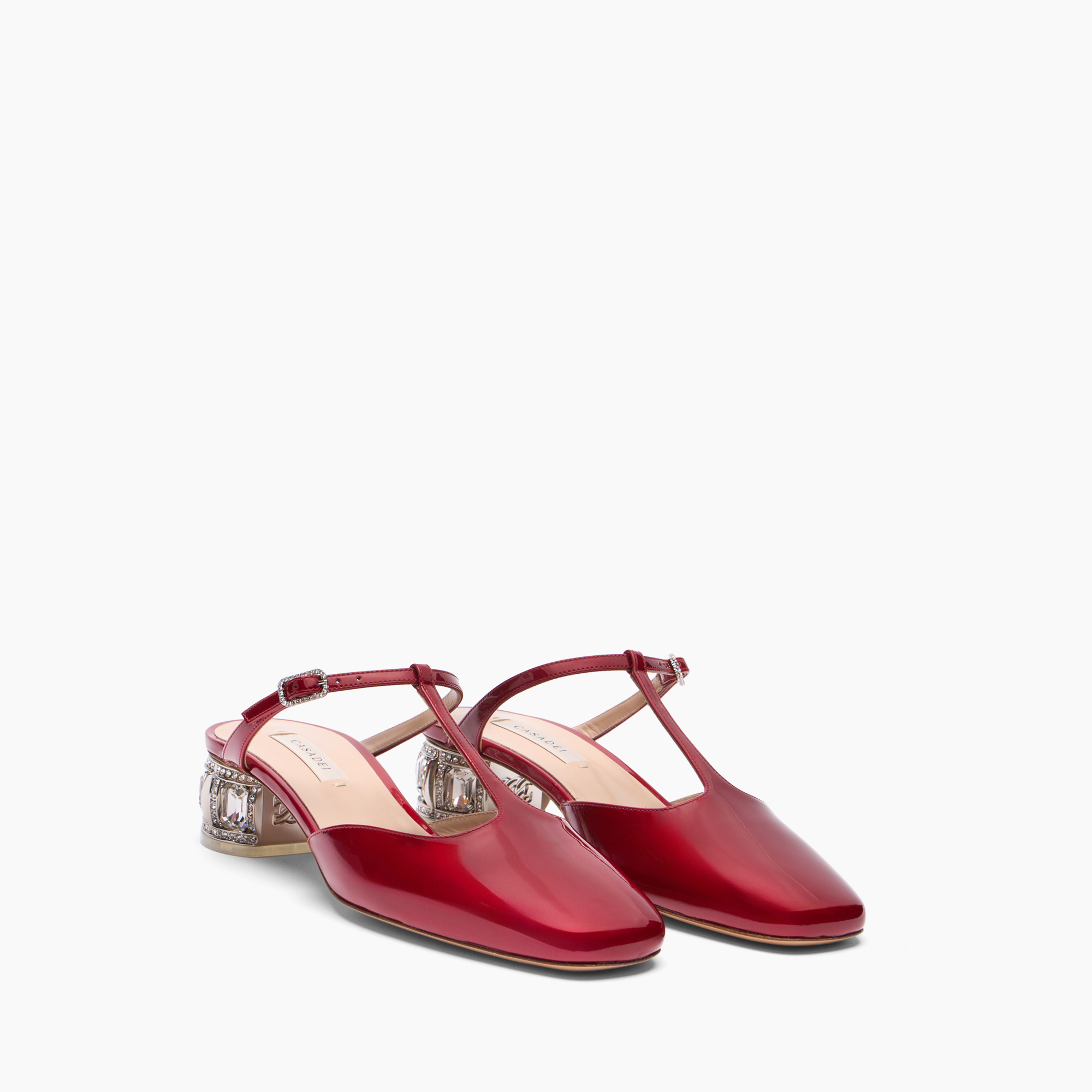  Casadei Belle Epoque Samurai Mule - Woman Color Pop Ultrared 41 