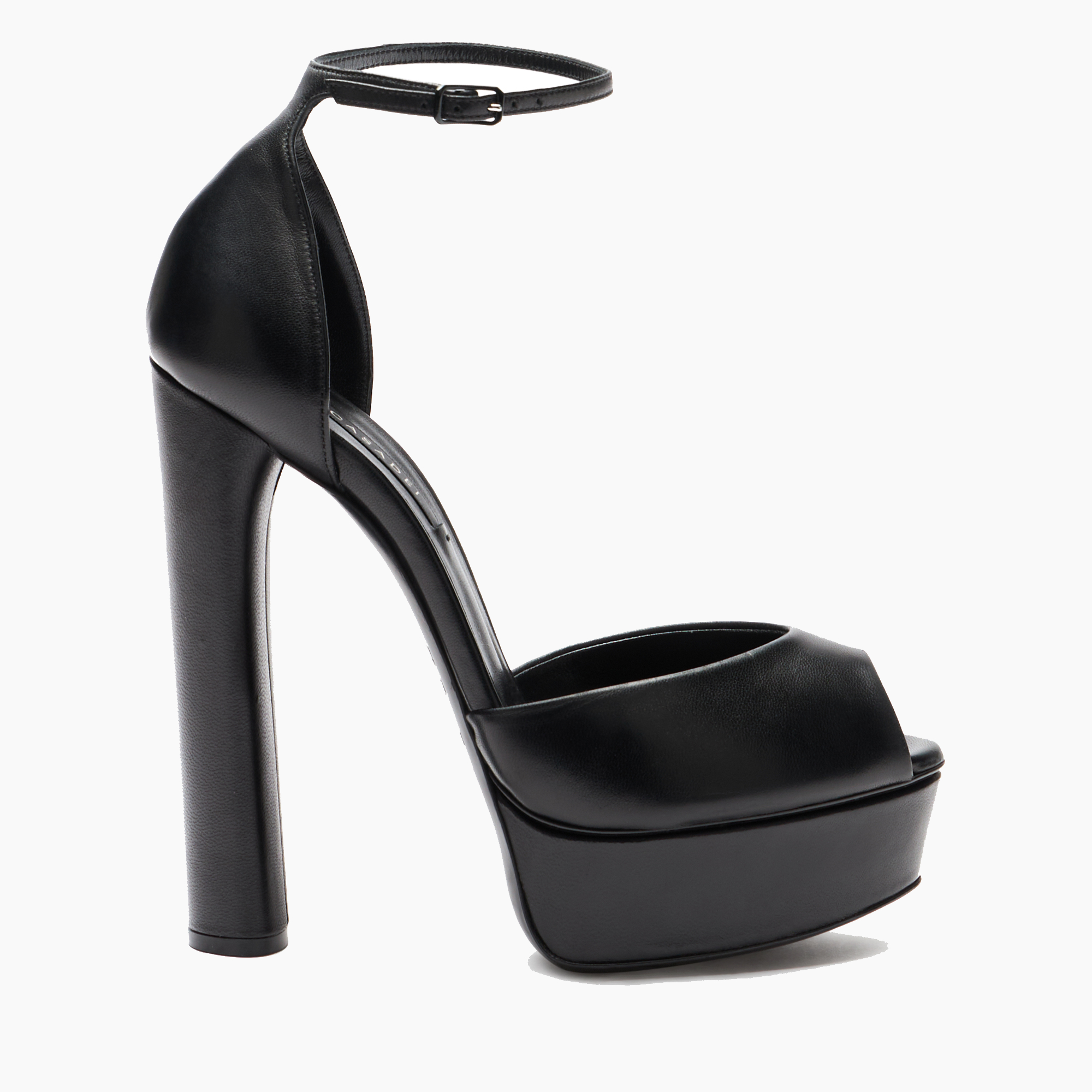 Casadei Flora Leather Platform Sandals - Woman Platforms Black 38 In Black