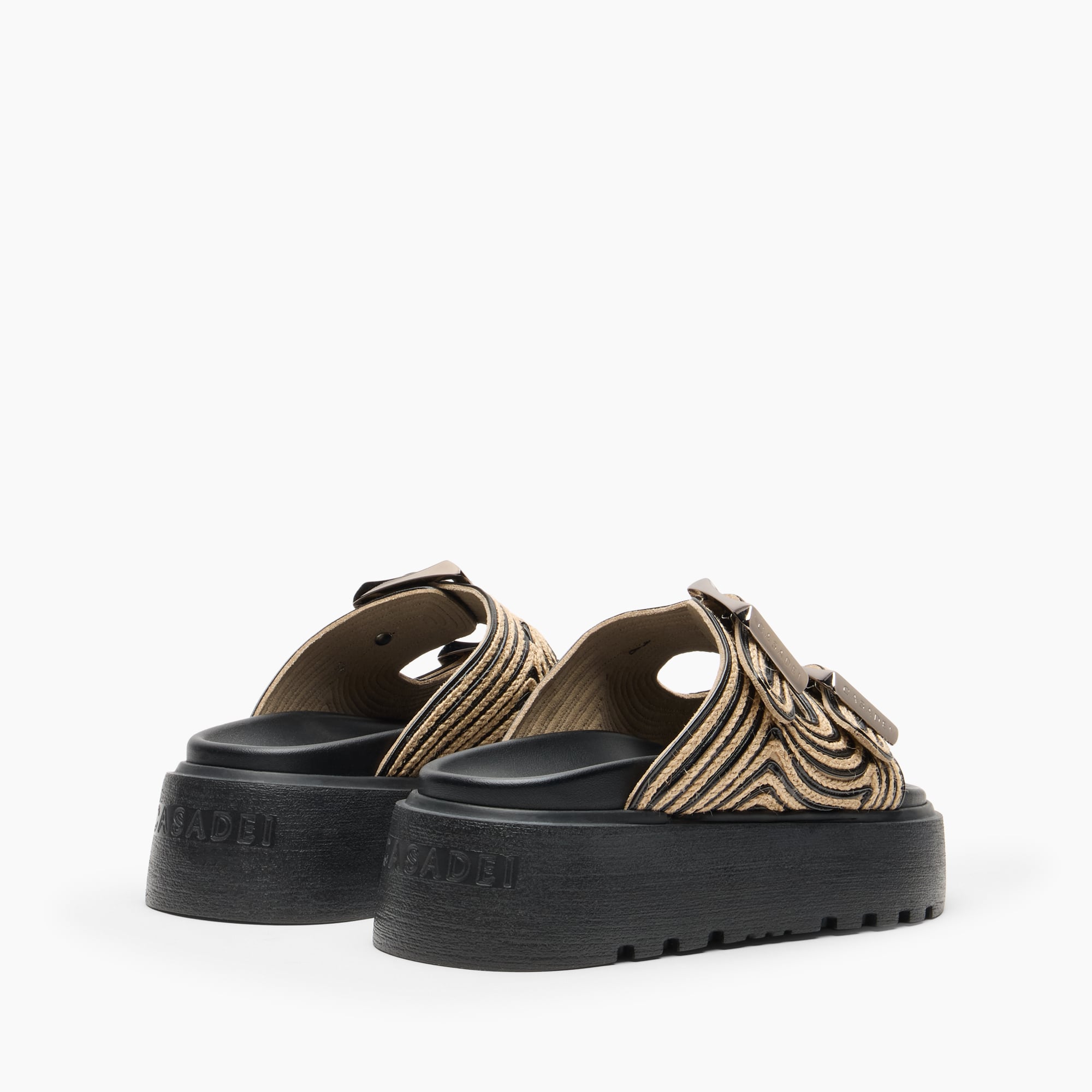  Casadei Thaiti Birki - Frau Flats Schwarz 36 