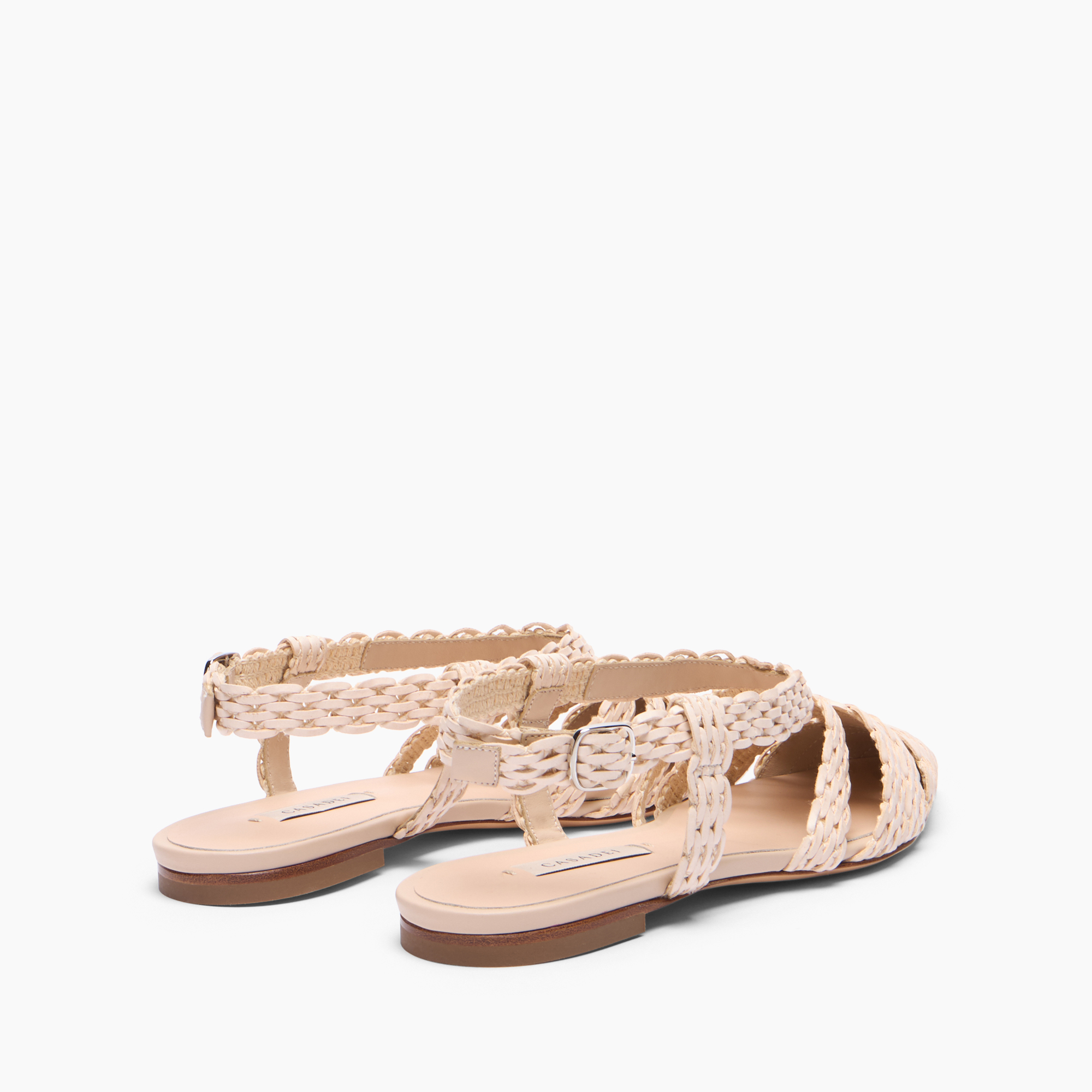  Casadei Avenida Flat Sandale - Frau Flats Pink Sand 37 