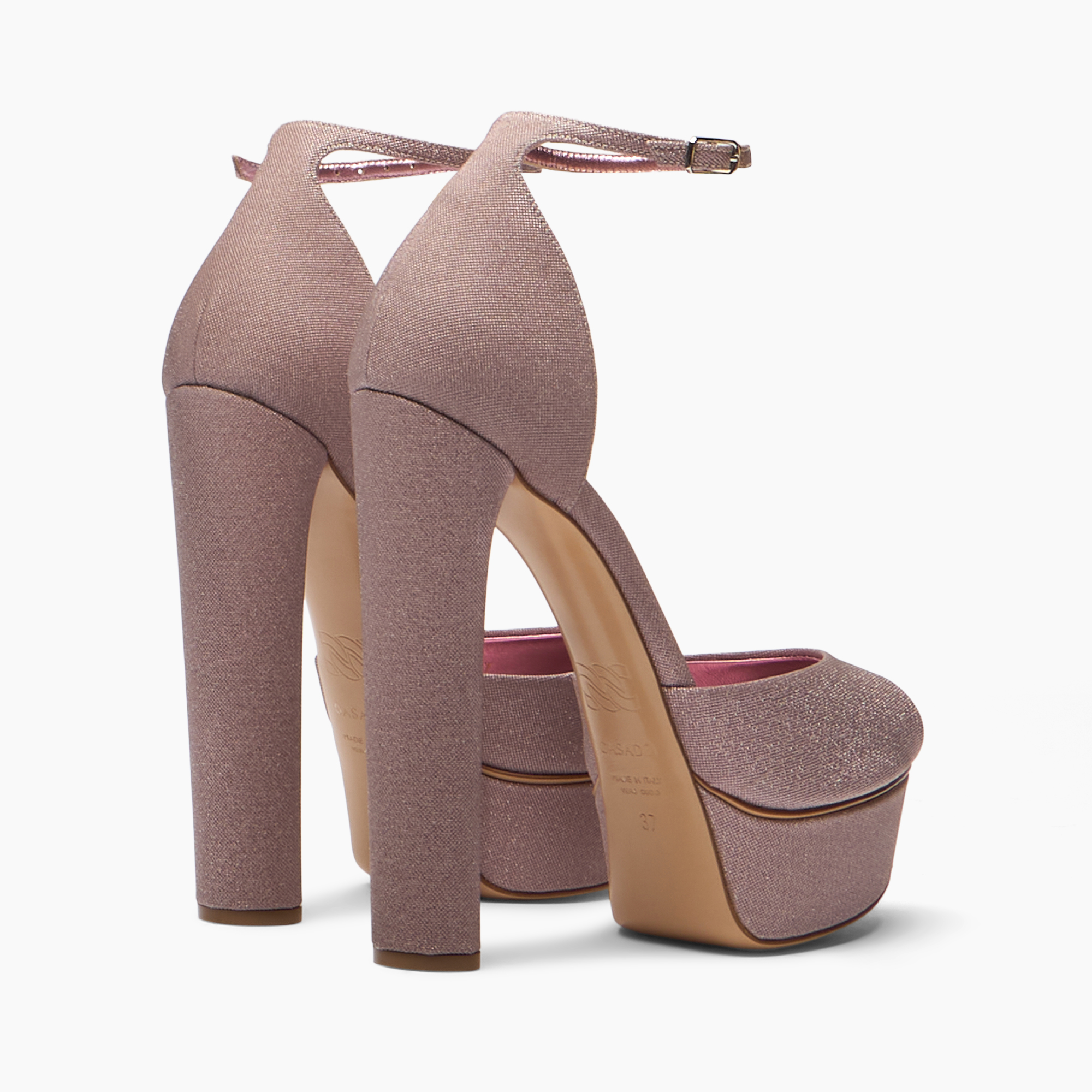  Casadei Flora Platform  Solar Eclipse Sandale - Frau Plateauschuhe Pink 36 