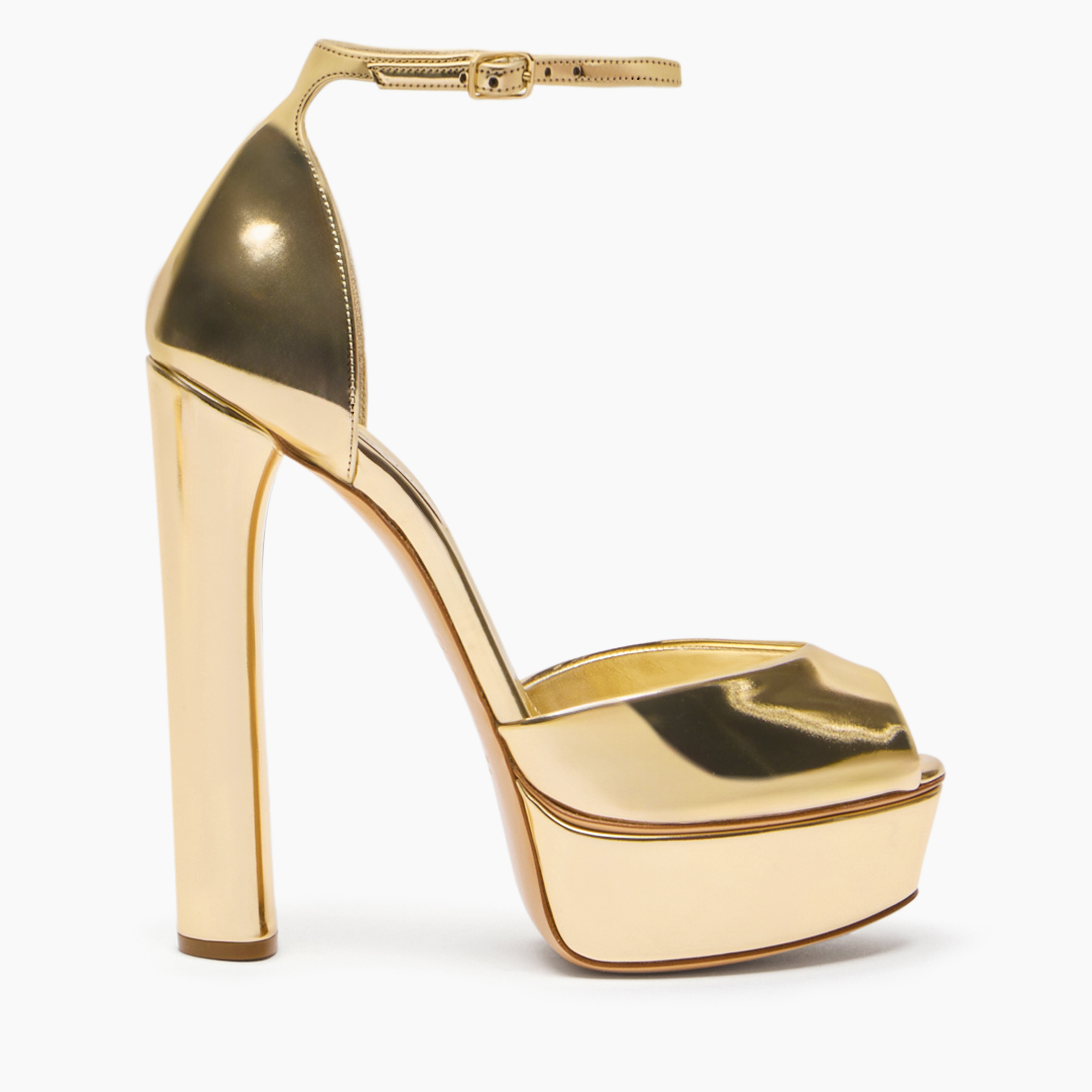 Casadei 140mm Platform Sandals In Gold