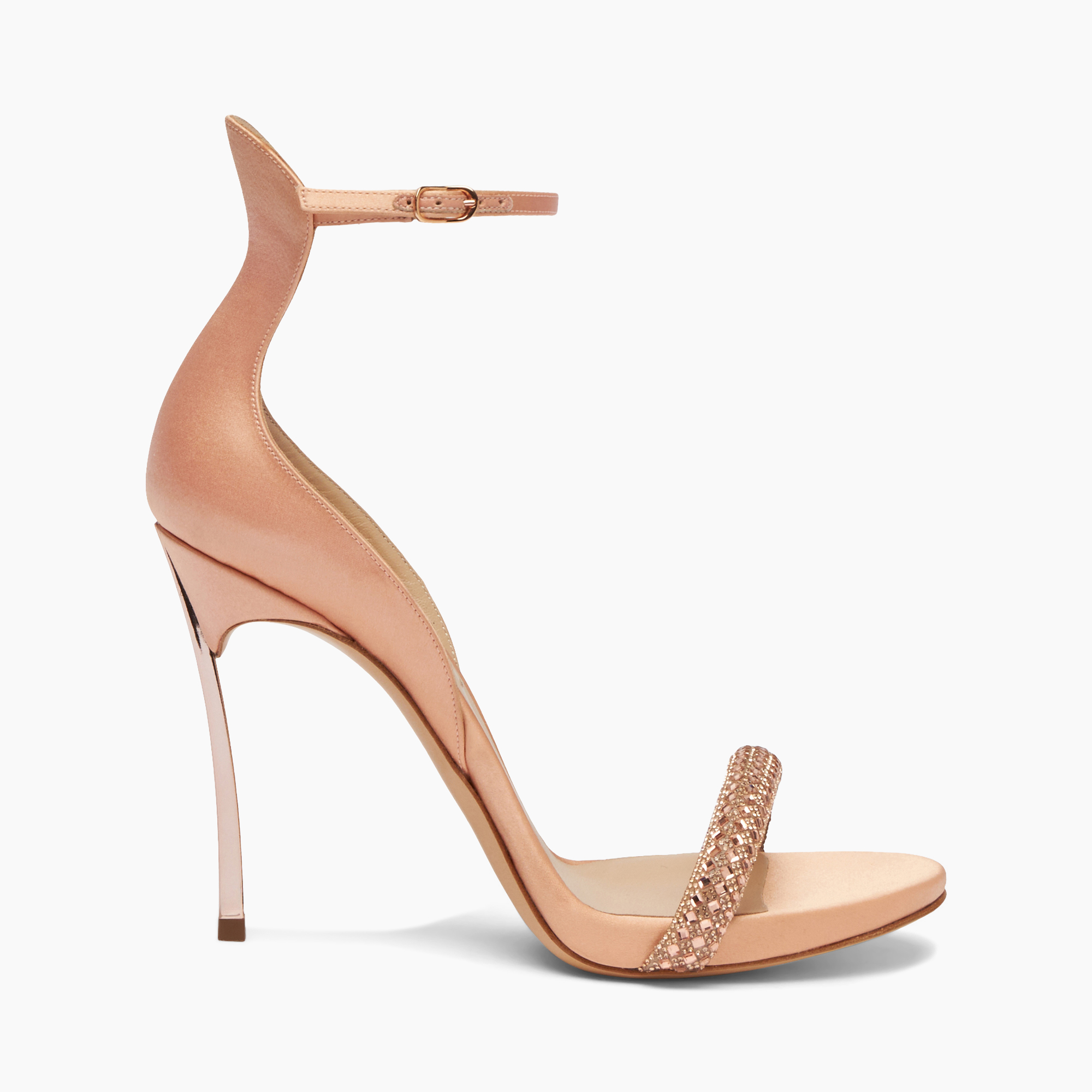 Casadei Cappa Blade Stratosphere Satin - Woman Sandals Light Peach 38.5