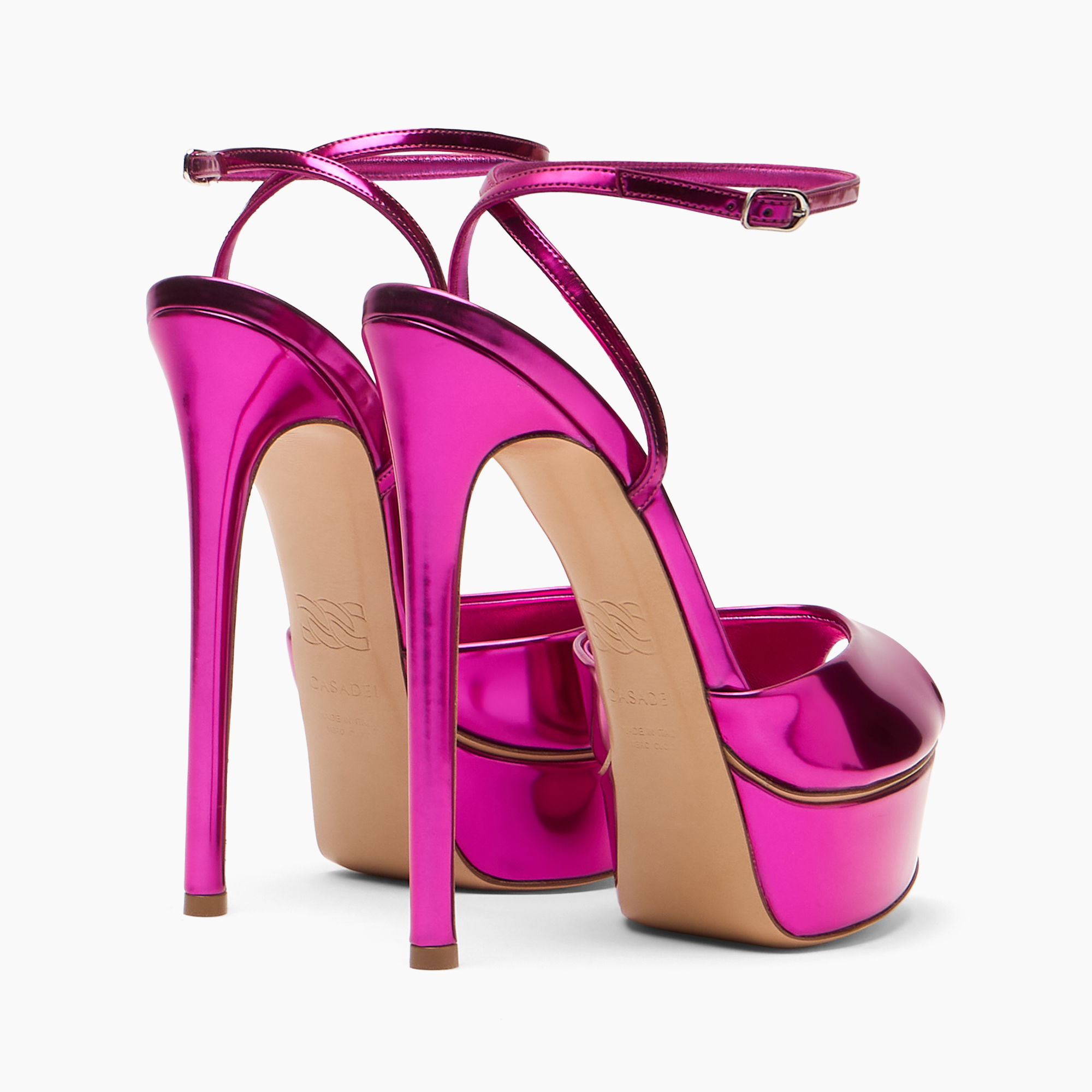  Casadei Flora Platform Interstellar Sandale - Frau Plateauschuhe Magenta 36 