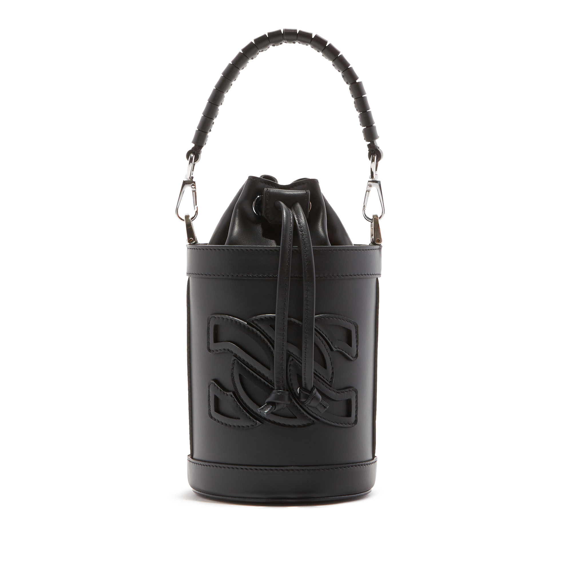 Casadei Giulia Leather Bucket Bag - Woman  Black Qt