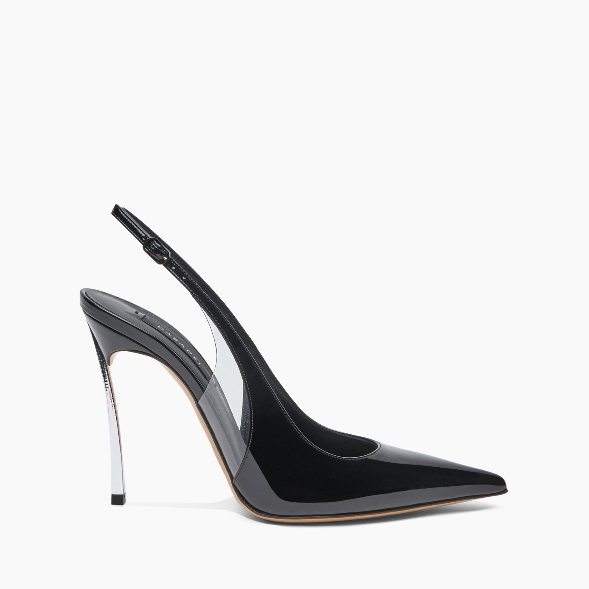 Shop Casadei Superblade Slingback Patent Leather - Woman Pumps And Slingback Black 38