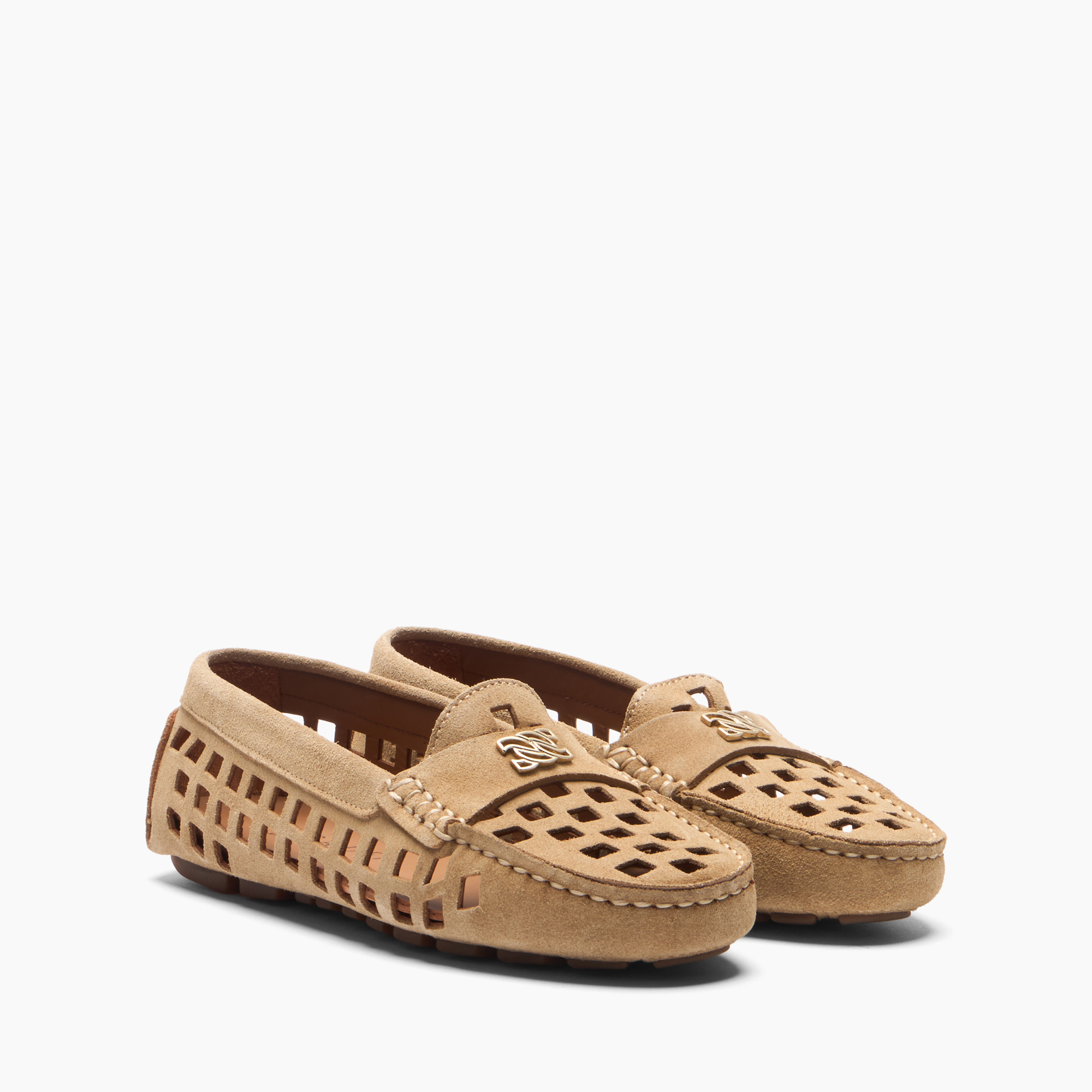  Casadei Maxisuede Loafer - Frau Flats Sand 37 