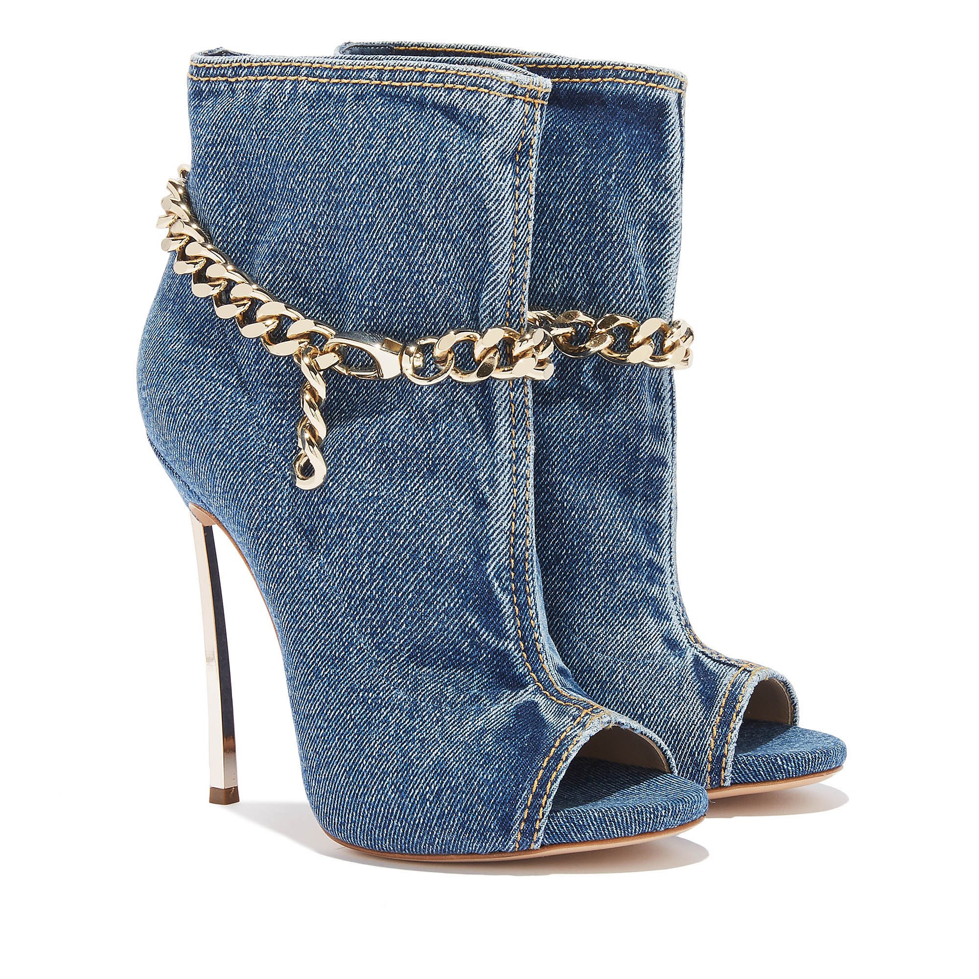 Women's Ankle Boots in Denim | Blade Jeans | Casadei