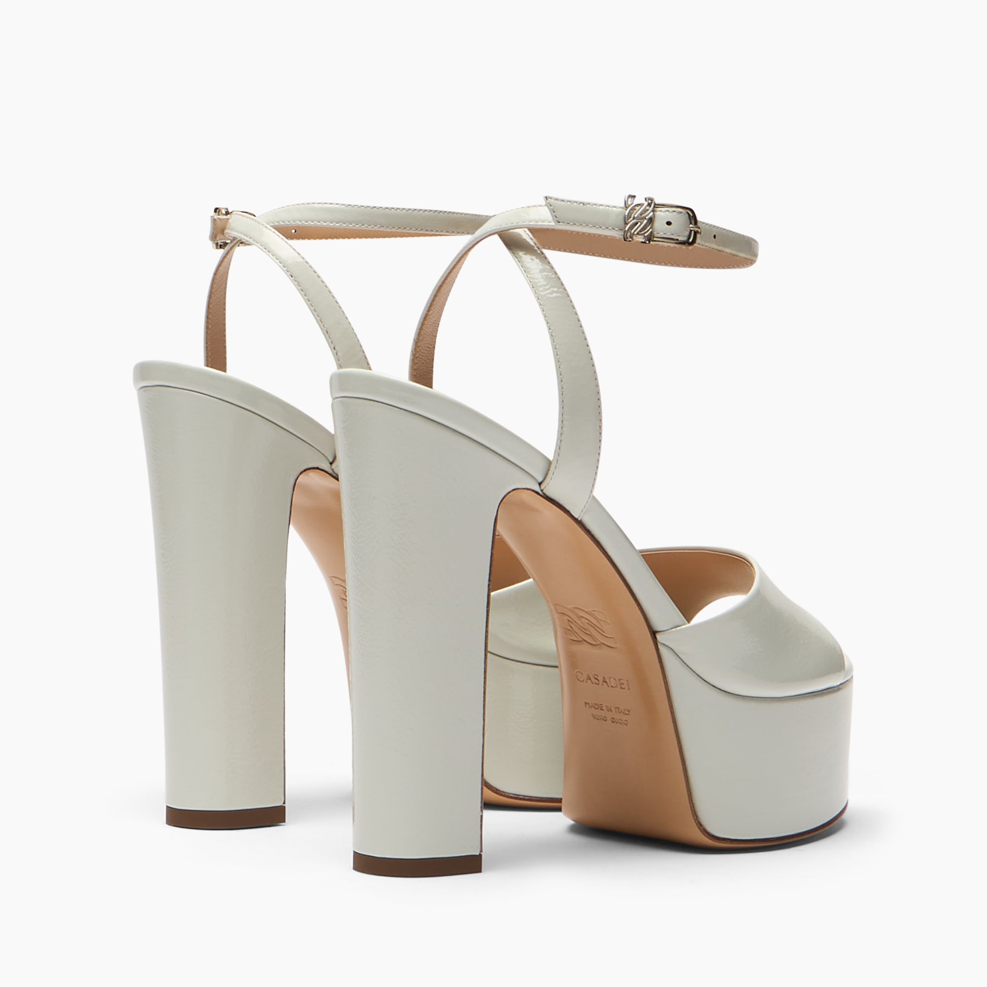  Casadei Patty Platform  Dream Lac Sandale - Frau Plateauschuhe Offwhite 36 