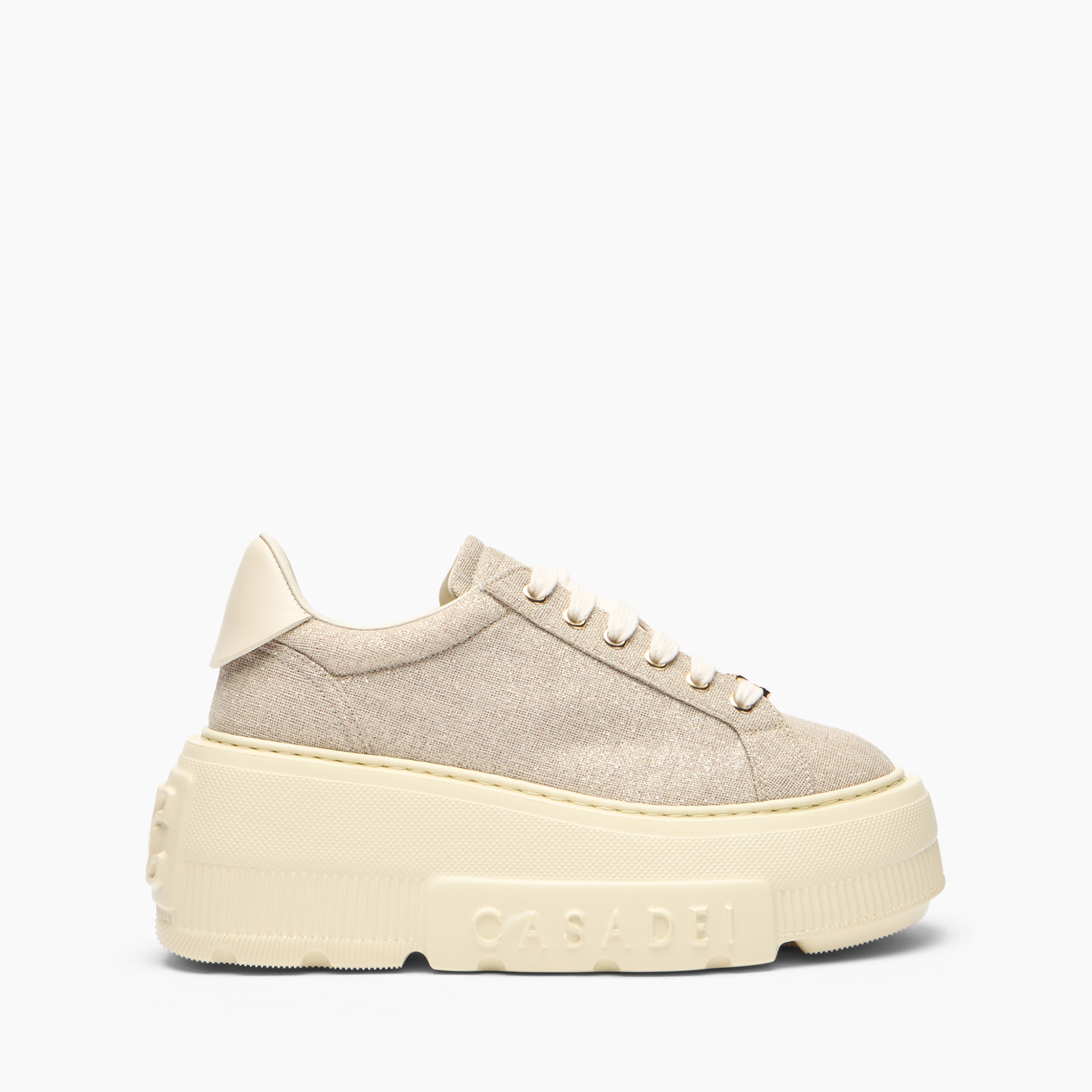Casadei Nexus Solar Eclipse Platform Logo Sneakers In Neutral