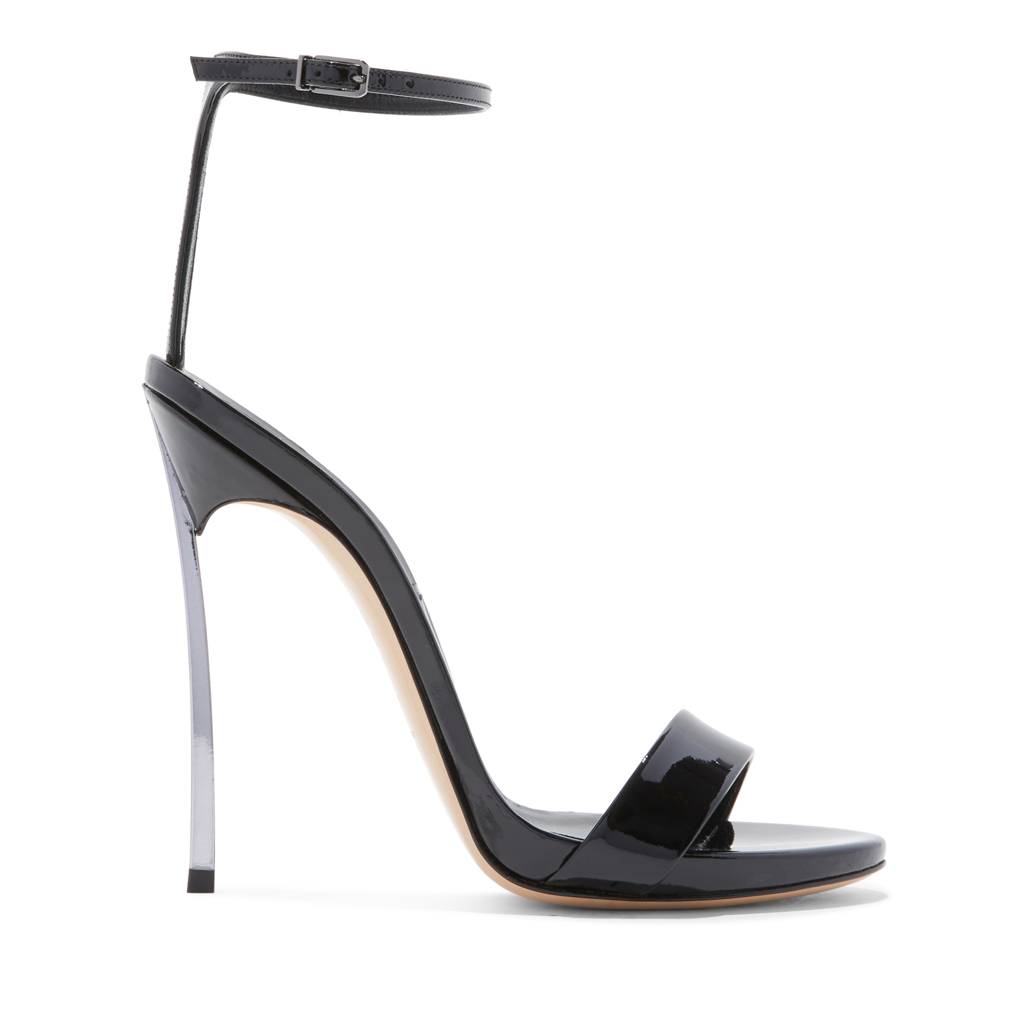 Casadei Blade Patent Leather - Woman Sandals Black 38